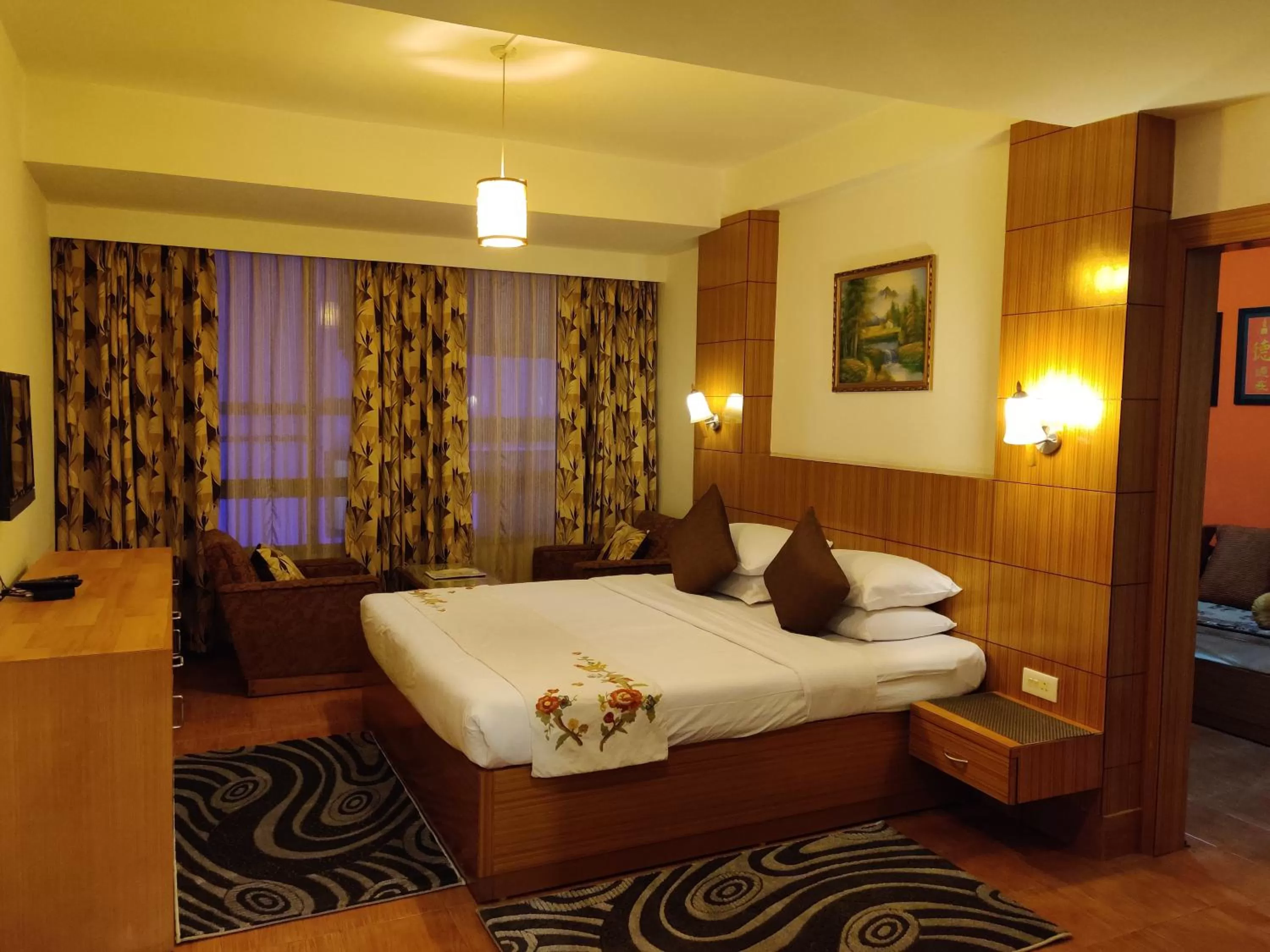 Bed in Hotel Tarayana