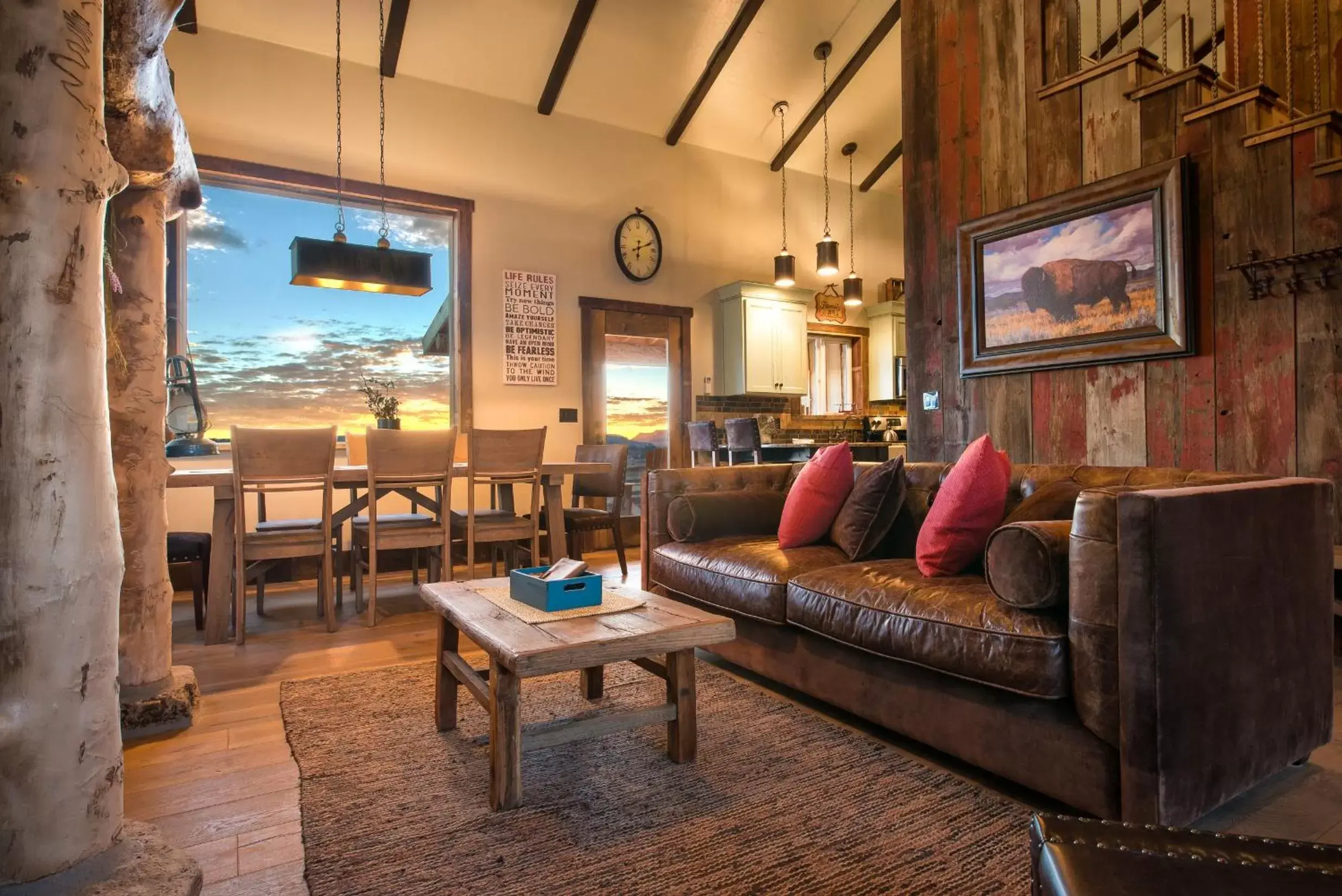 Living room in Zion Mountain Ranch