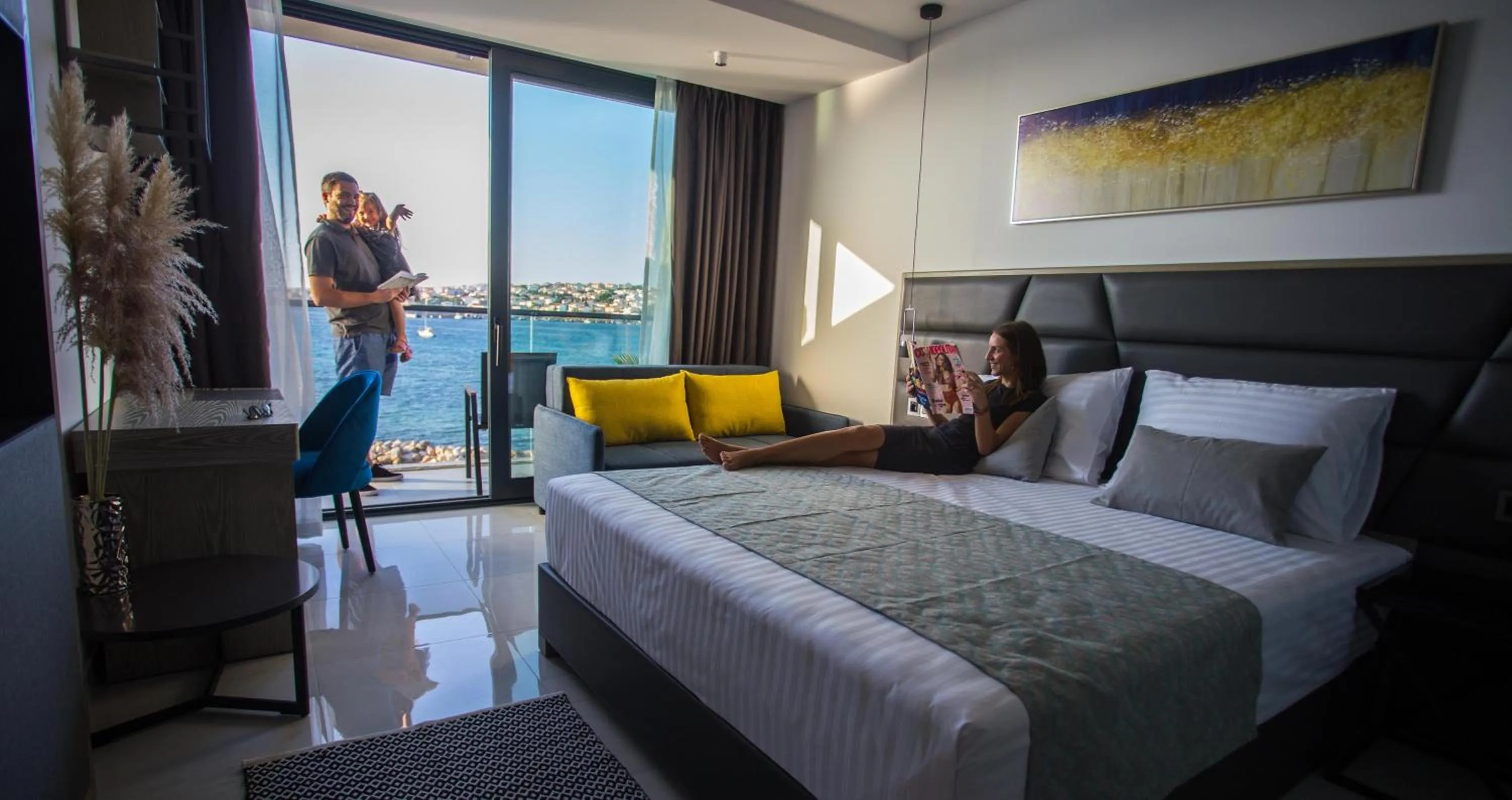 Balcony/Terrace, Bed in LIBERTY PLAZA