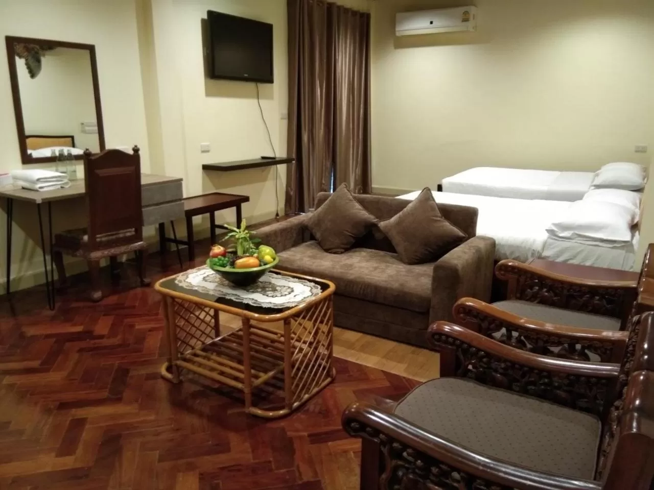 Bed in Prince Hotel Chiang Mai