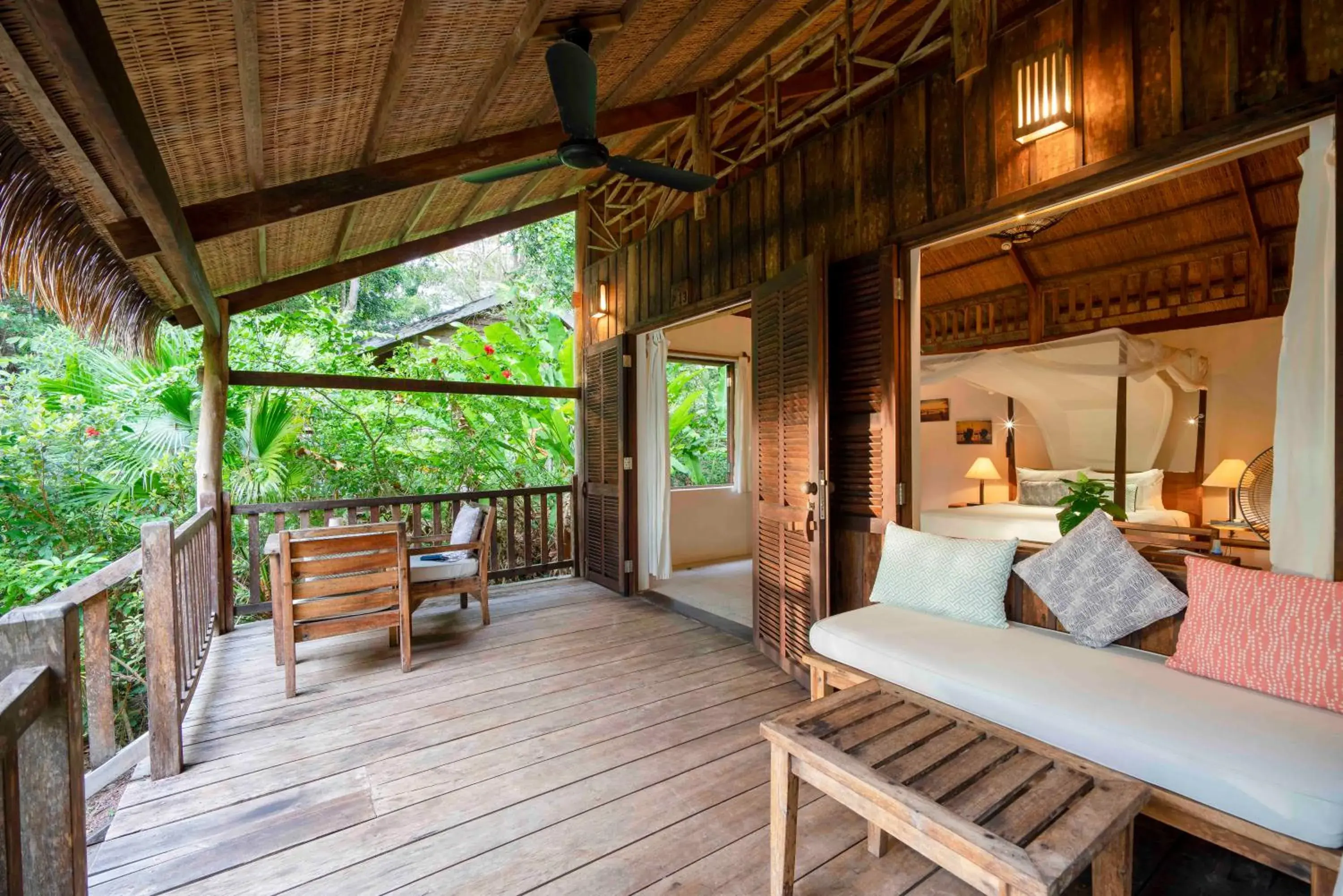 Bed in Mango Bay Resort