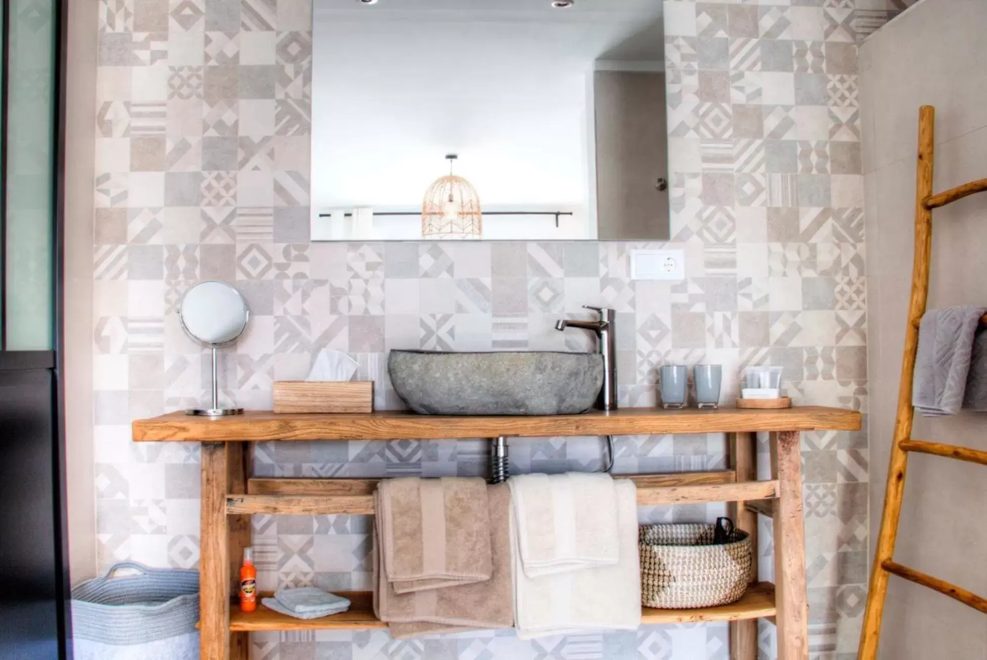 Bathroom in Finca Pura, Clothing Optional Guestrooms