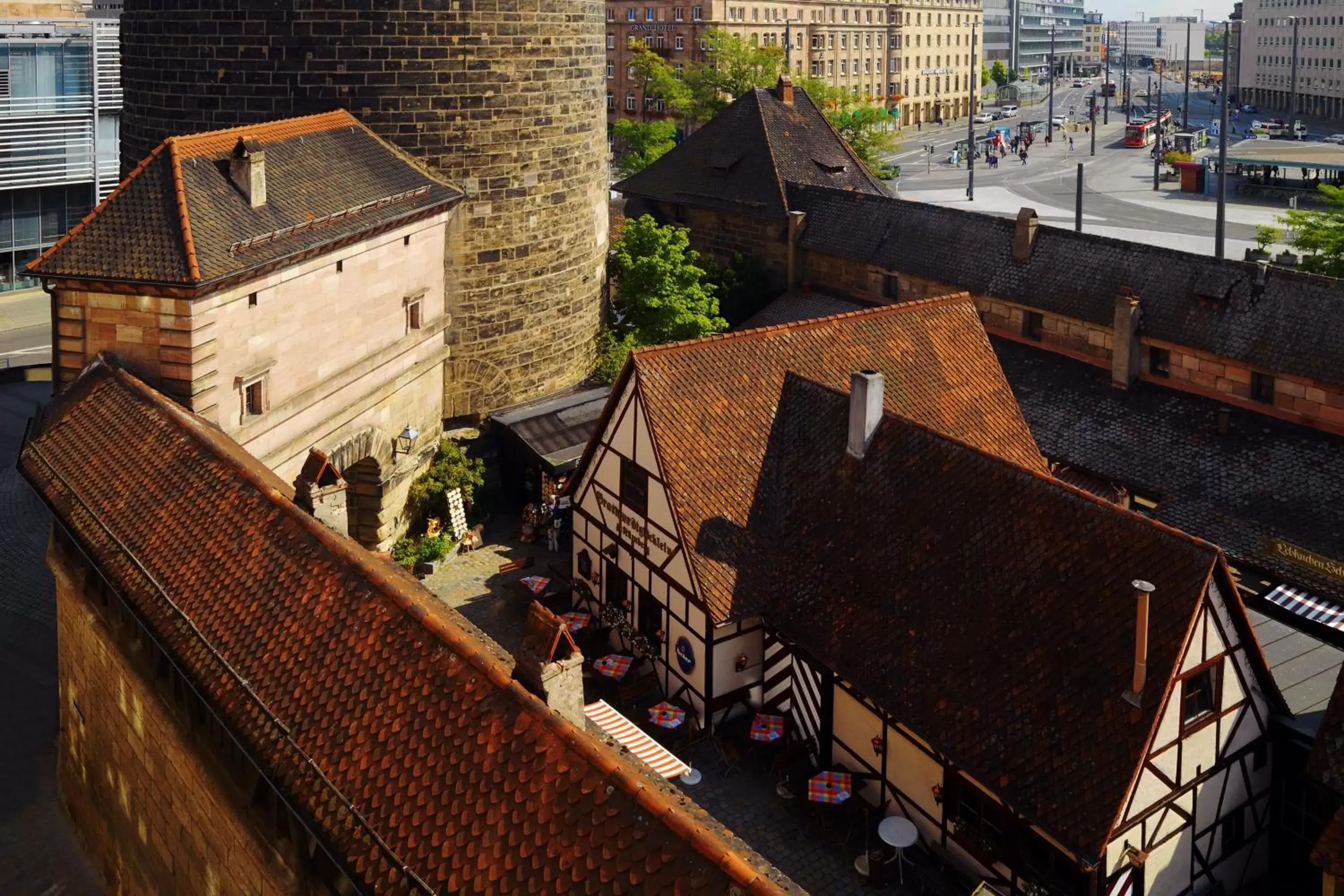 Property building, Bird's-eye View in Le Méridien Grand Hotel Nürnberg