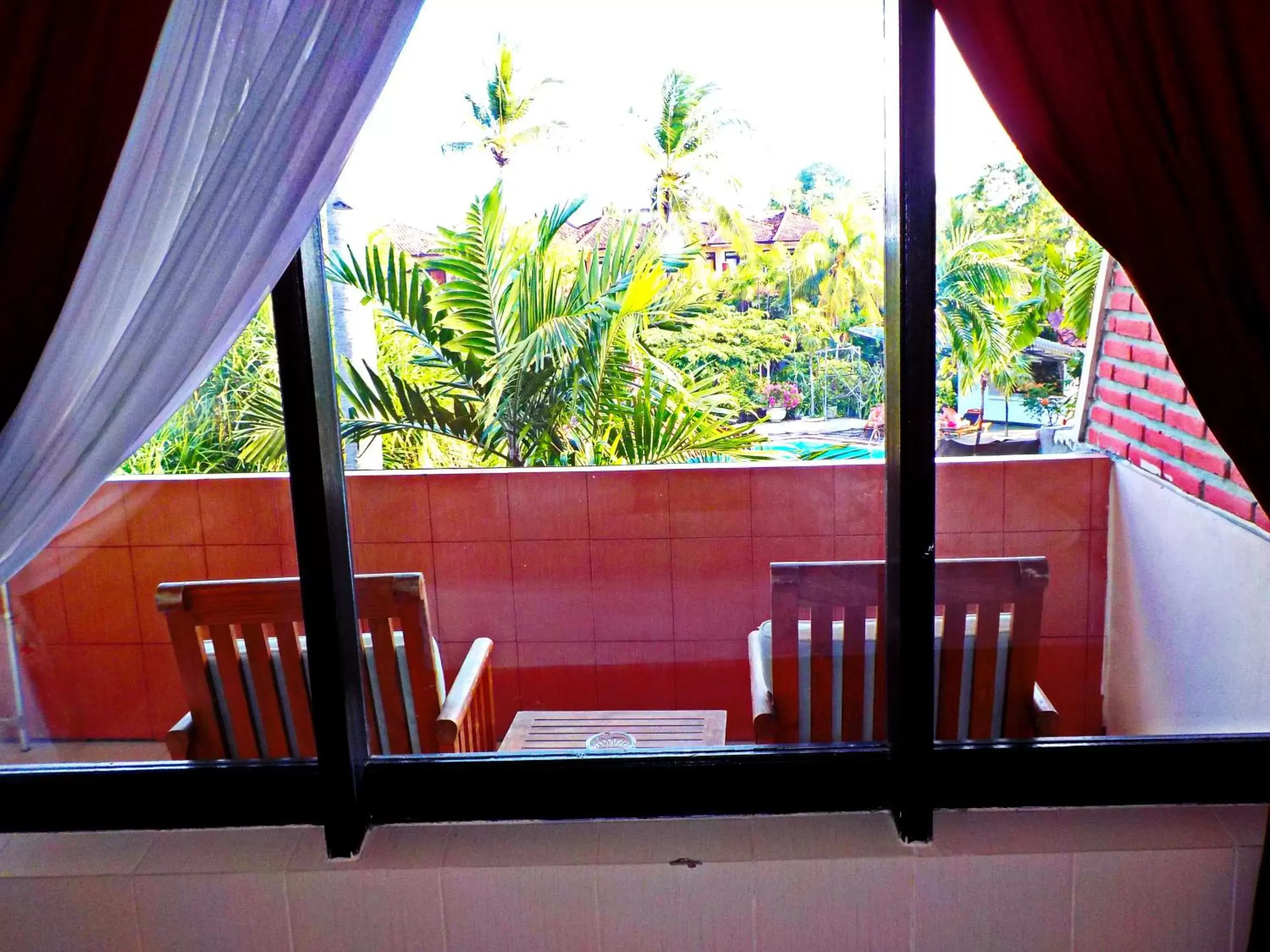 Patio, Balcony/Terrace in Palm Beach Hotel Bali