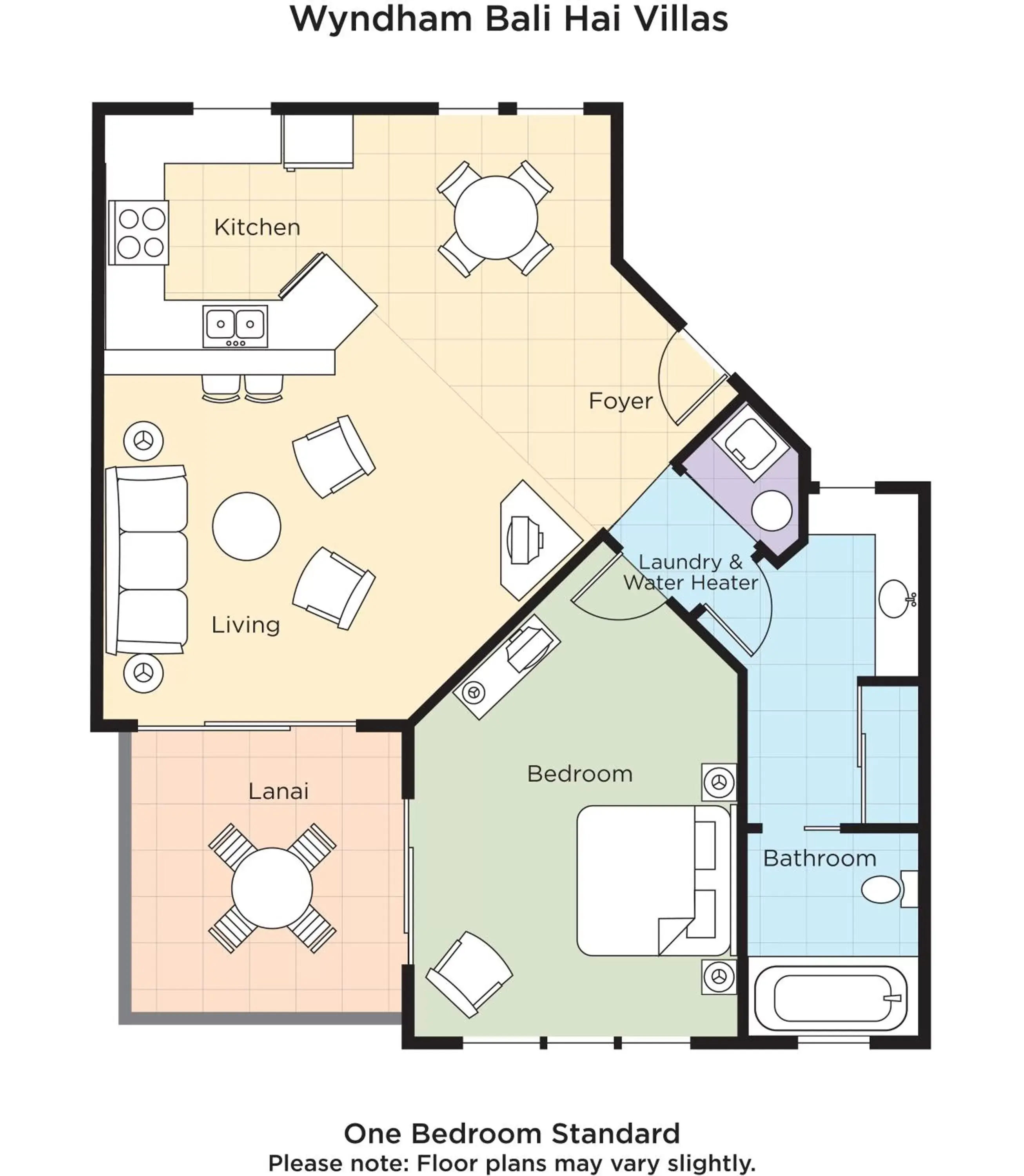 Floor Plan in Club Wyndham Bali Hai Villas