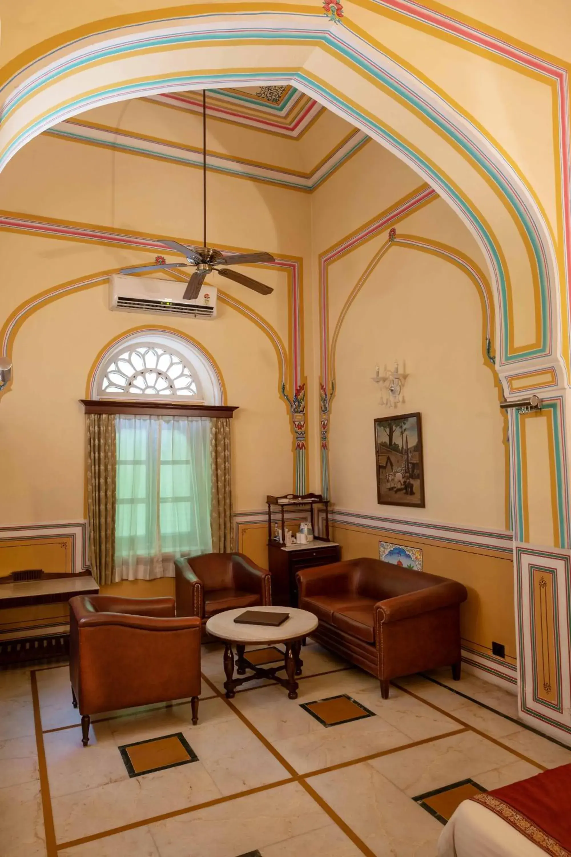 Seating area in Hotel Narain Niwas Palace
