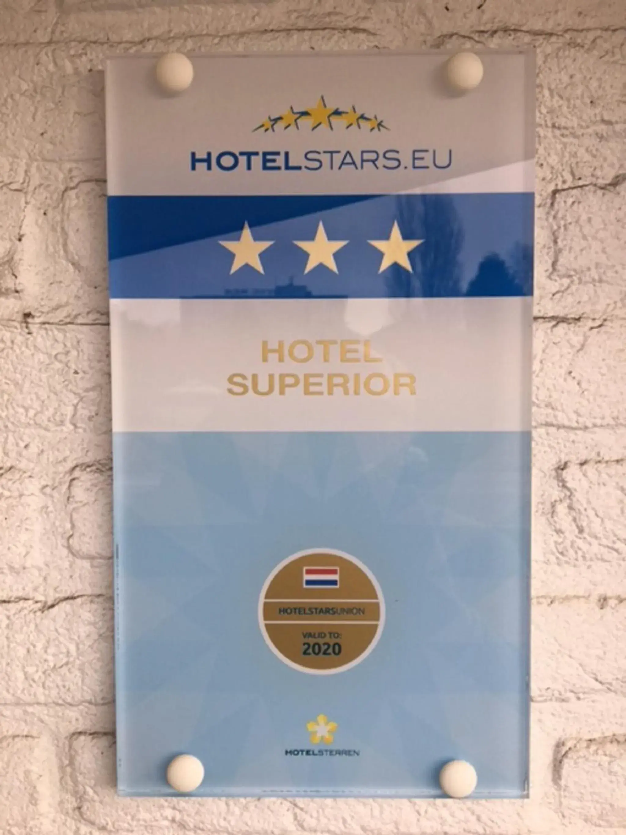 Certificate/Award in Boutique Hotel Herbergh Amsterdam Airport FREE PARKING