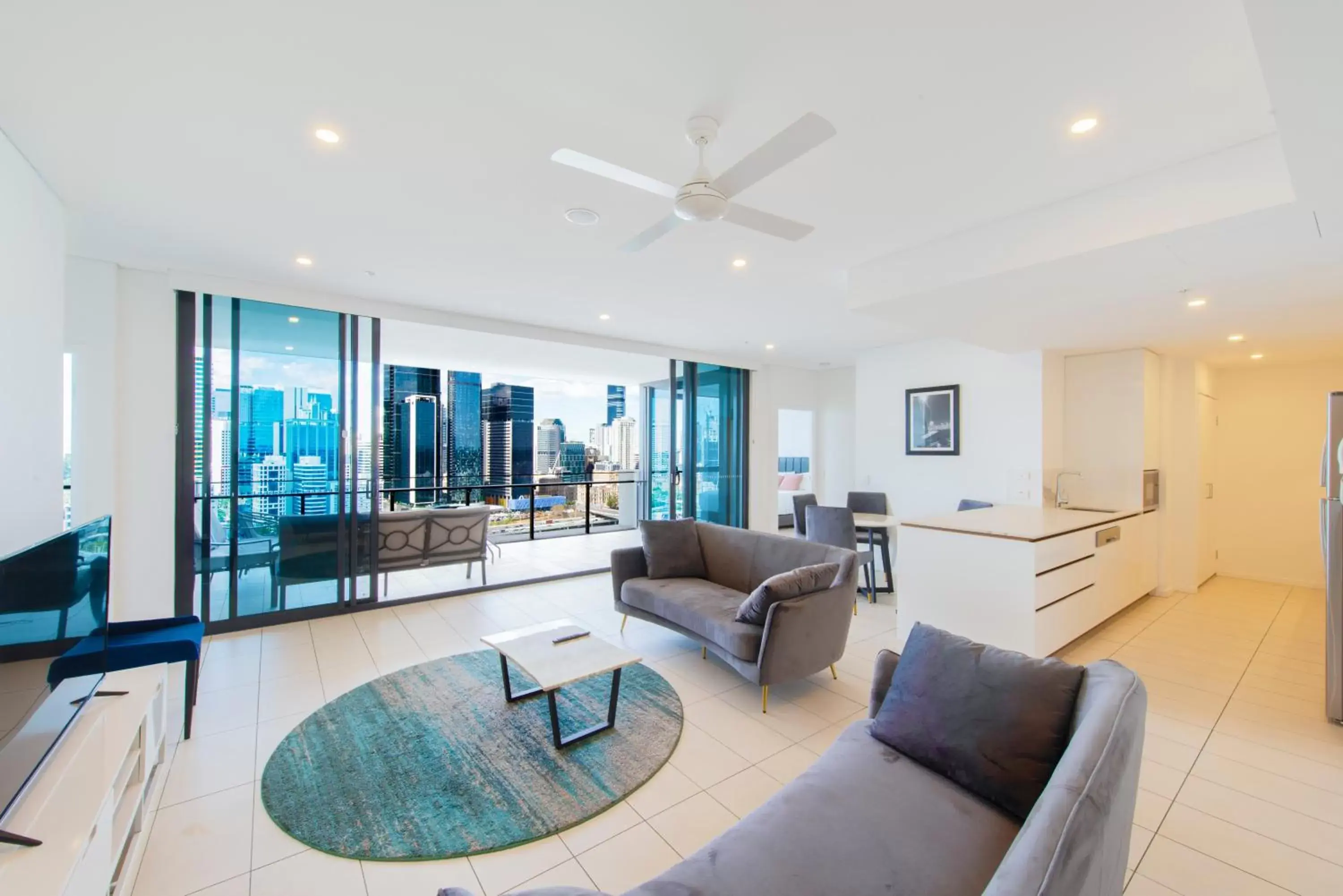 Living room, Seating Area in Hope Street Apartments by CLLIX