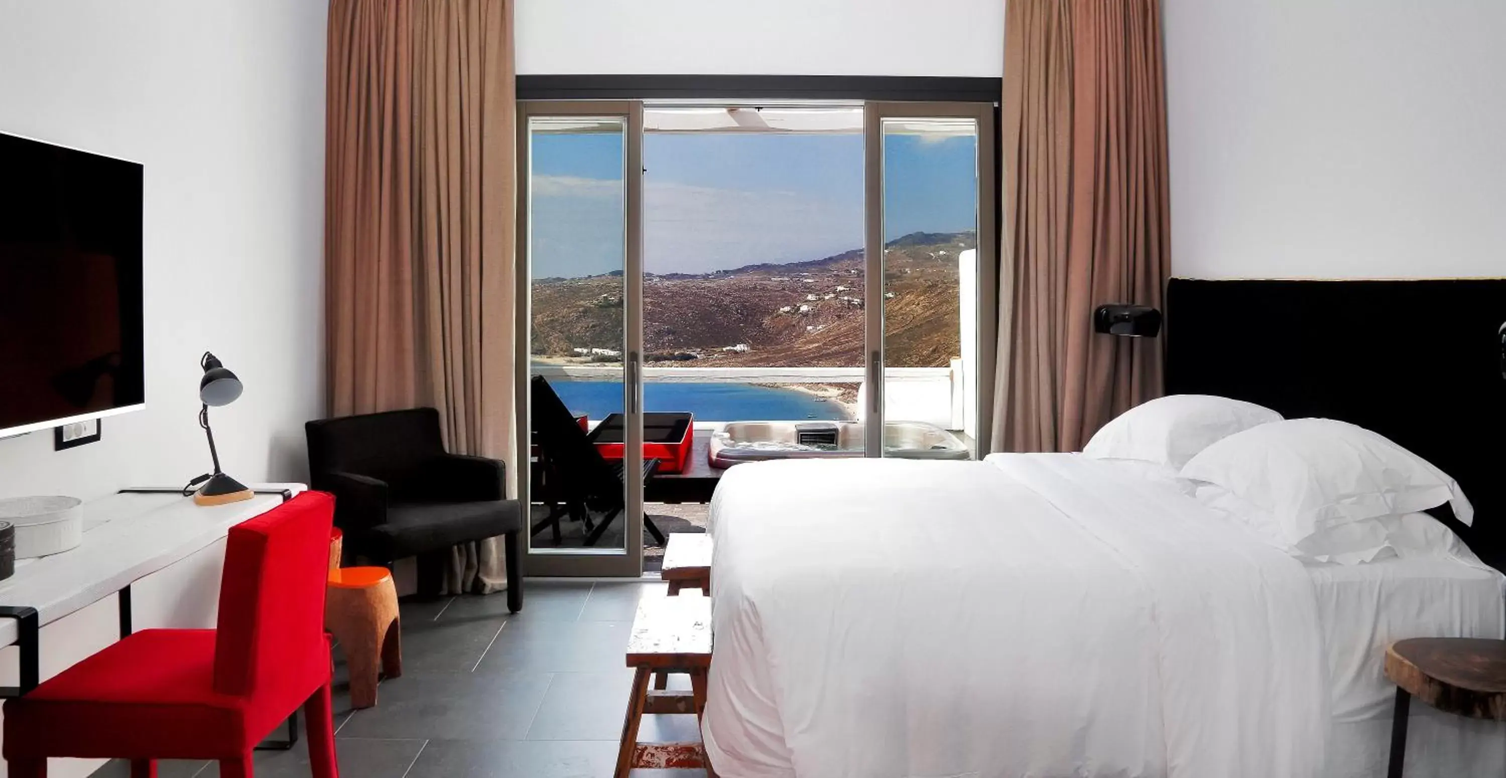 View (from property/room), Mountain View in Myconian Avaton - Design Hotels