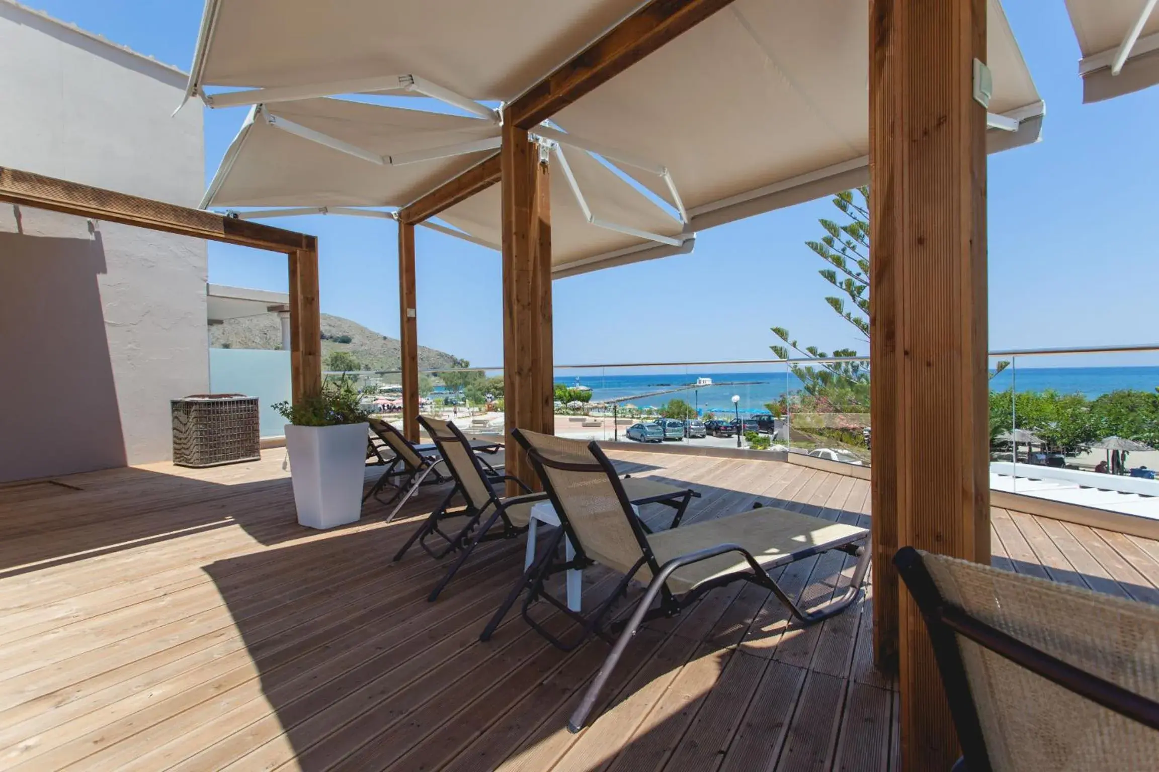 Balcony/Terrace in Georgioupolis Beach Hotel