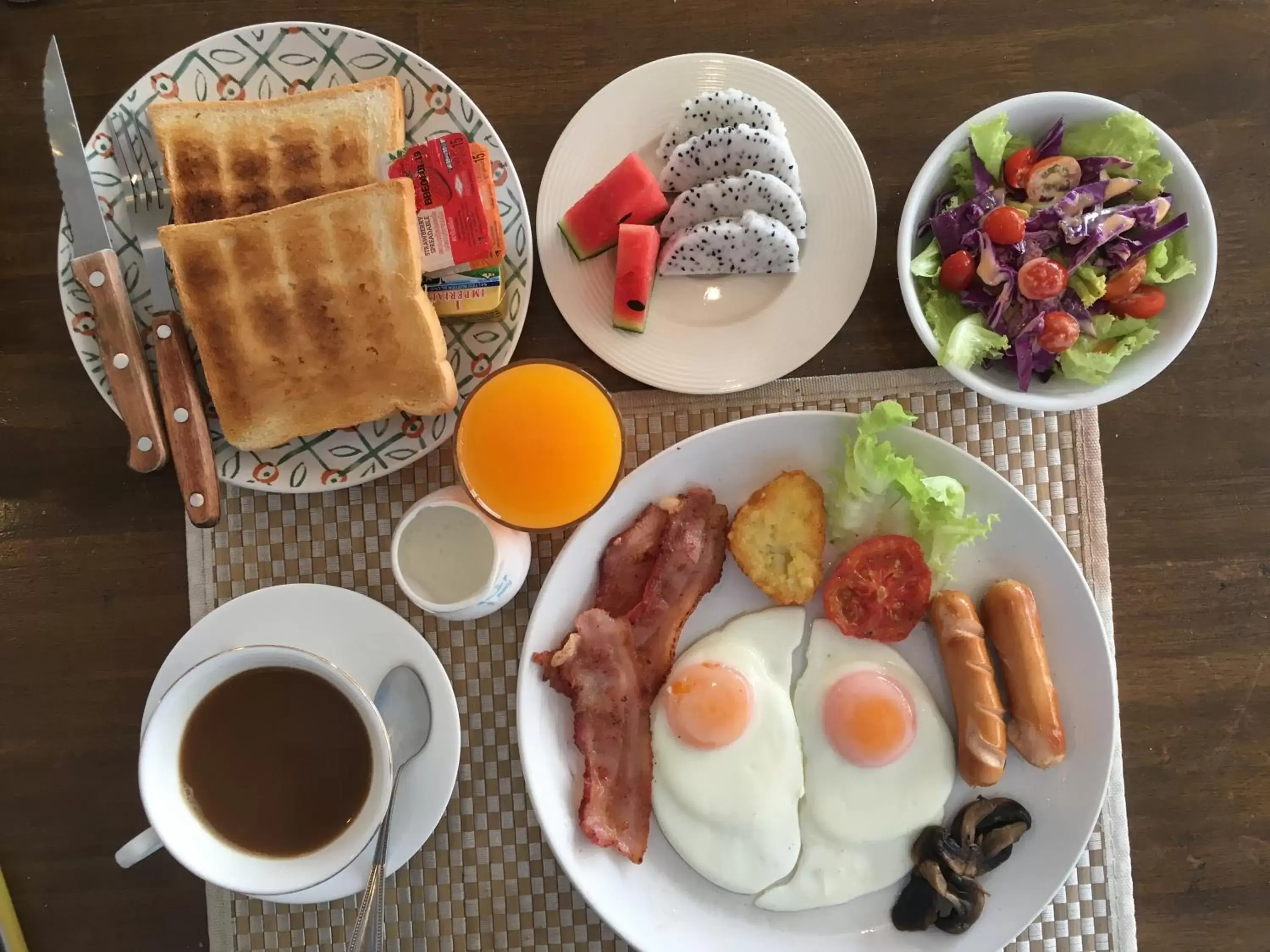 American breakfast, Breakfast in Narawan Hotel, Hua Hin