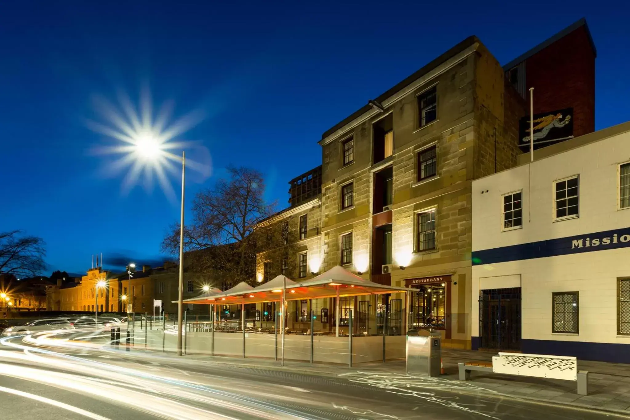 Patio, Property Building in Customs House Hotel