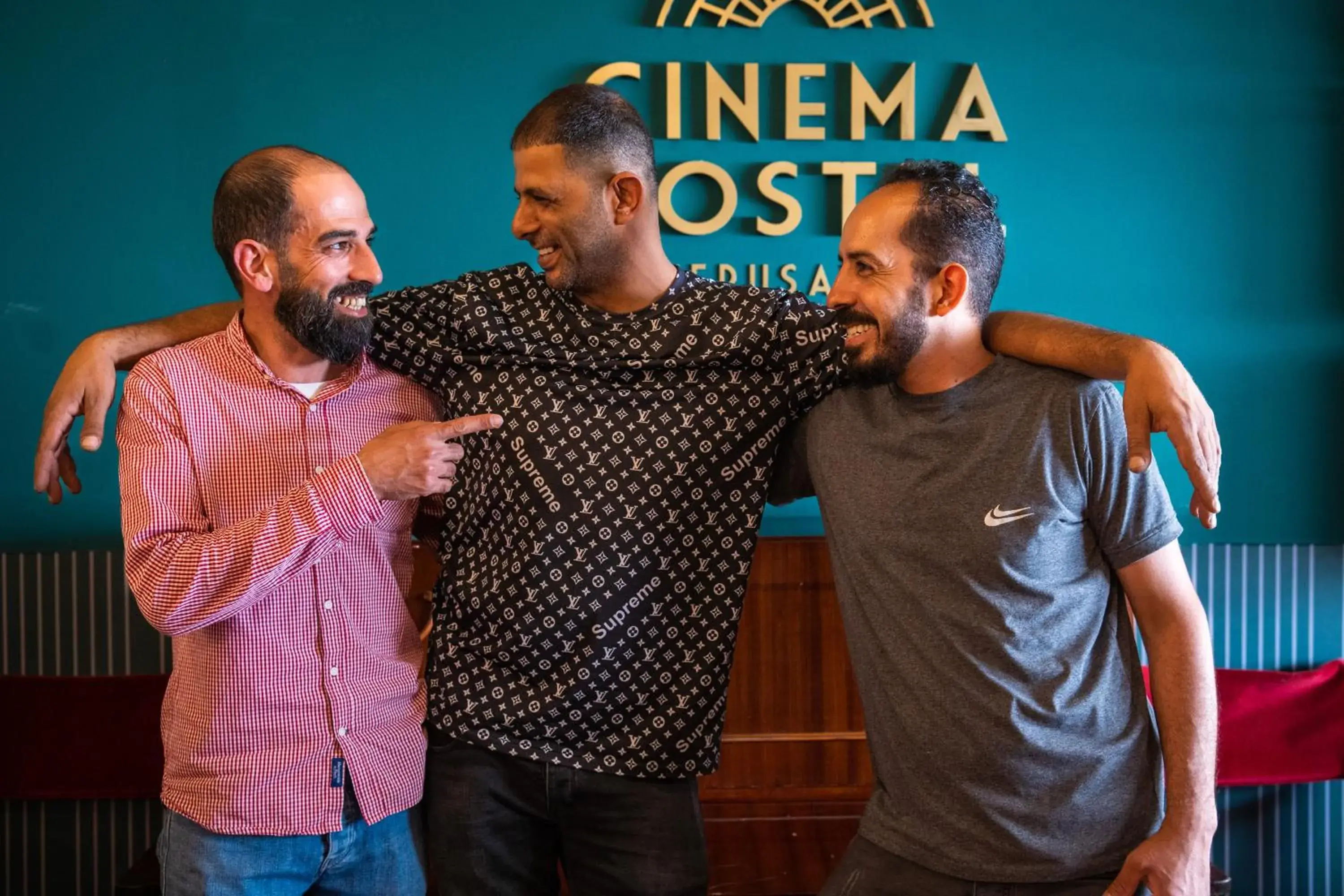group of guests in Cinema Hostel Jerusalem