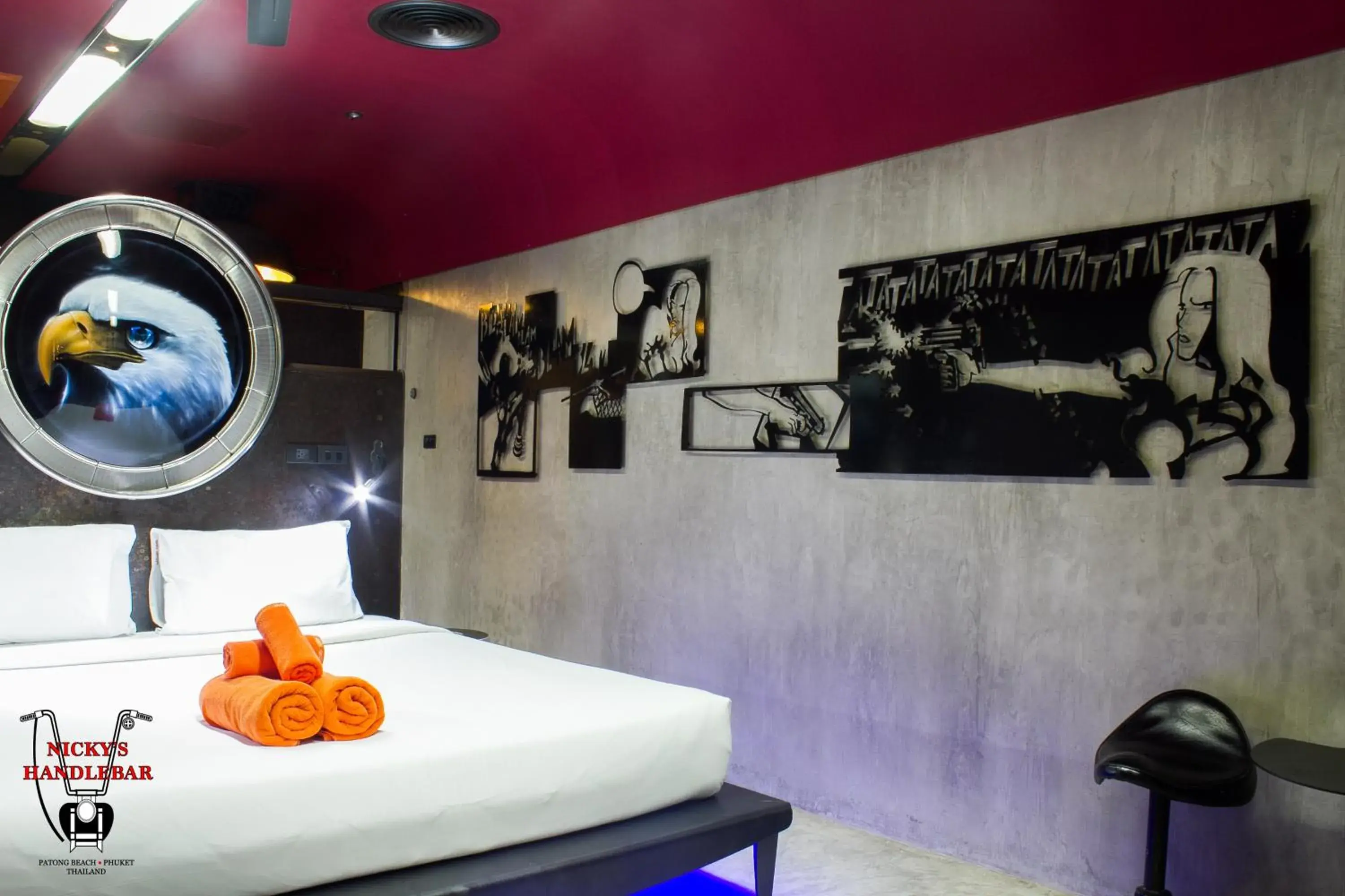 Bedroom, Bed in Nicky's Handlebar Bedroom, Bed in Nicky's Handlebar