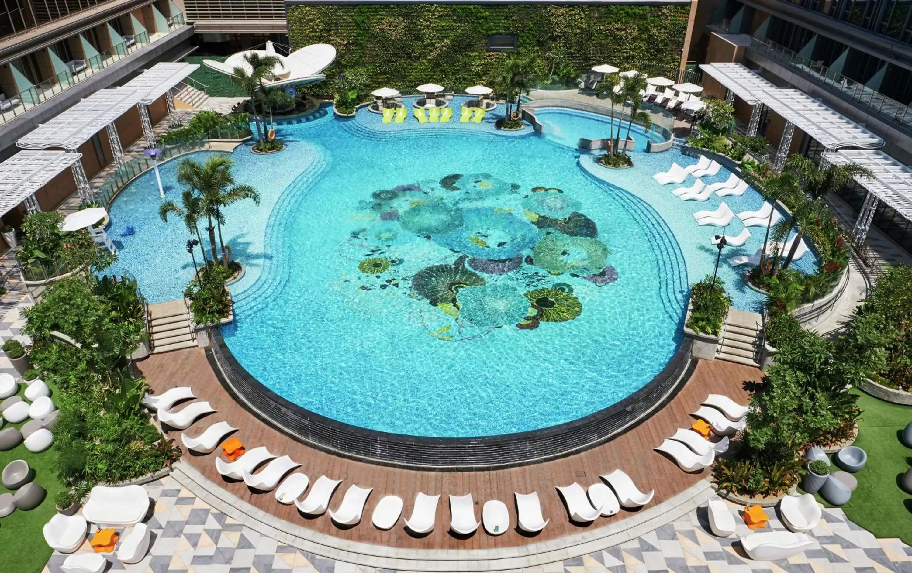 Swimming pool, Pool View in Hilton Manila