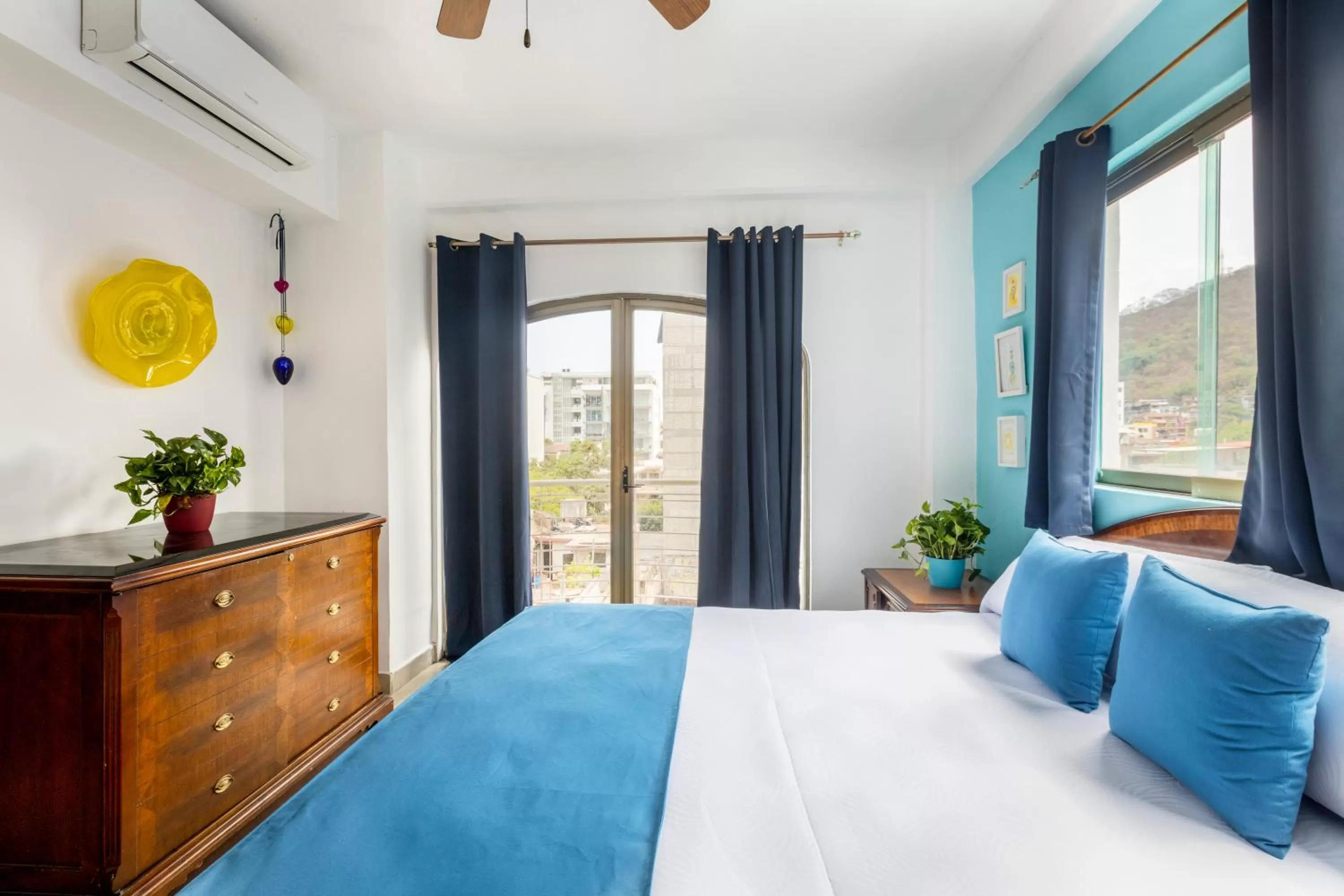 Bed in Hotel Pueblito Vallarta