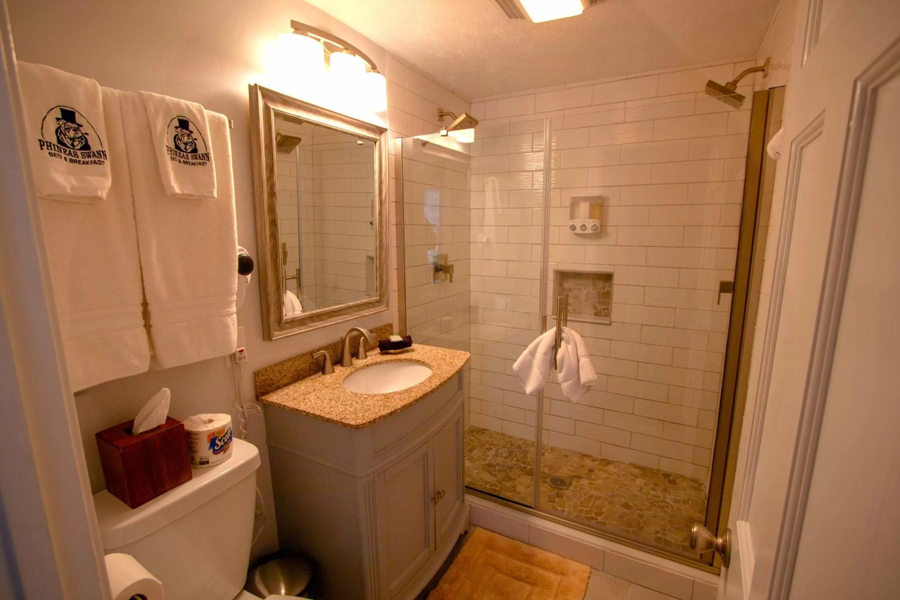 Shower in Phineas Swann Inn & Spa