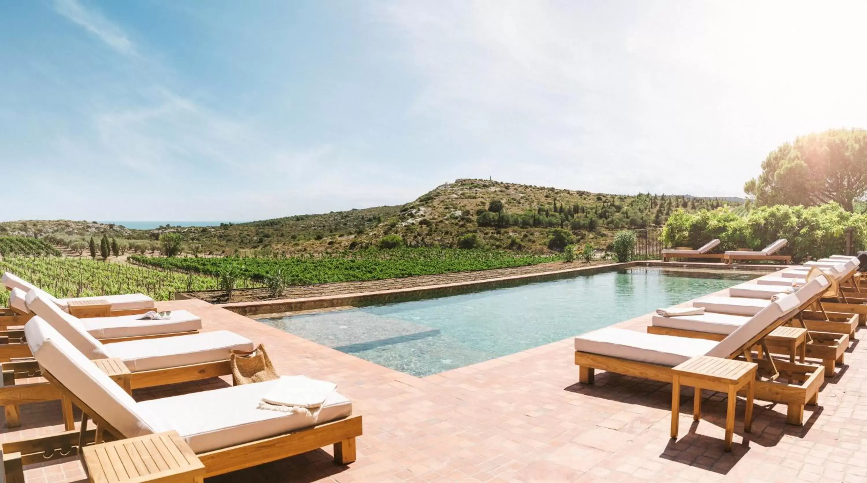 Pool view, Swimming Pool in Château L'Hospitalet Wine Resort Beach & Spa