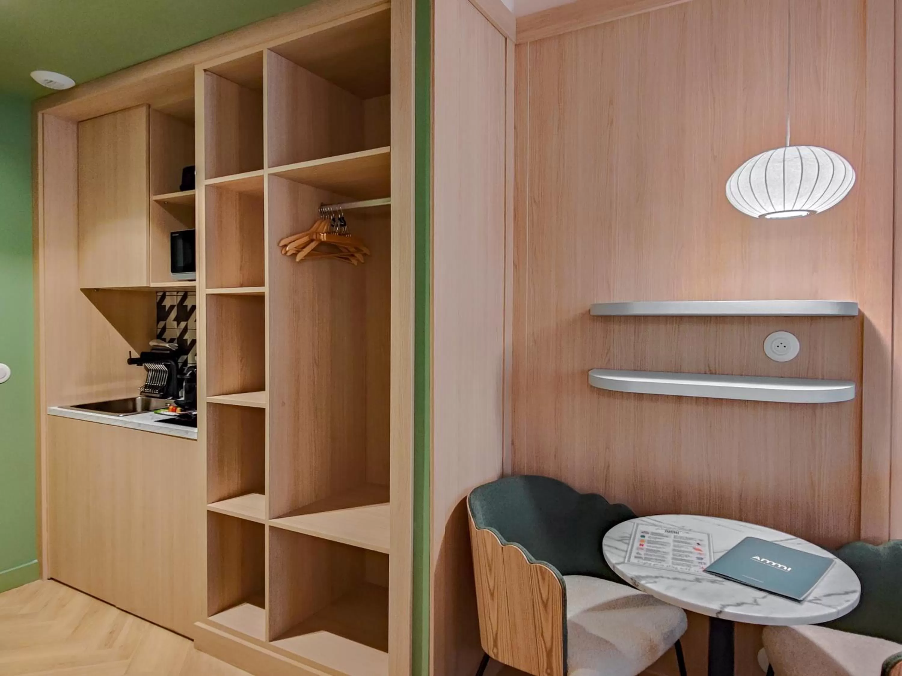 Kitchen or kitchenette in Hotel Aparthotel AMMI Nice Lafayette