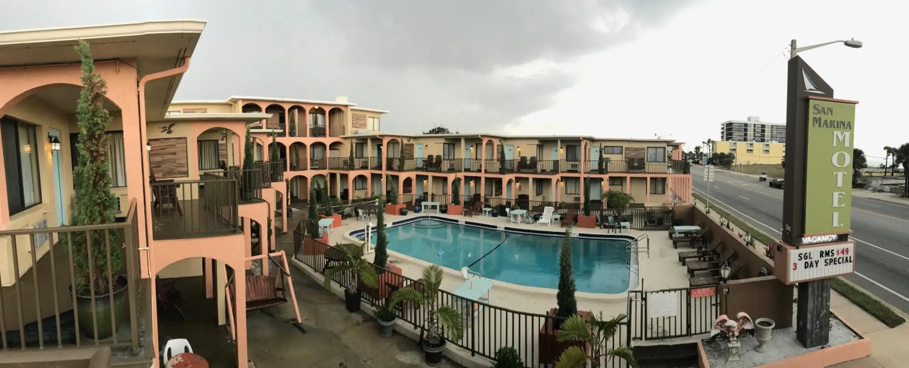 Pool View in San Marina Motel Daytona