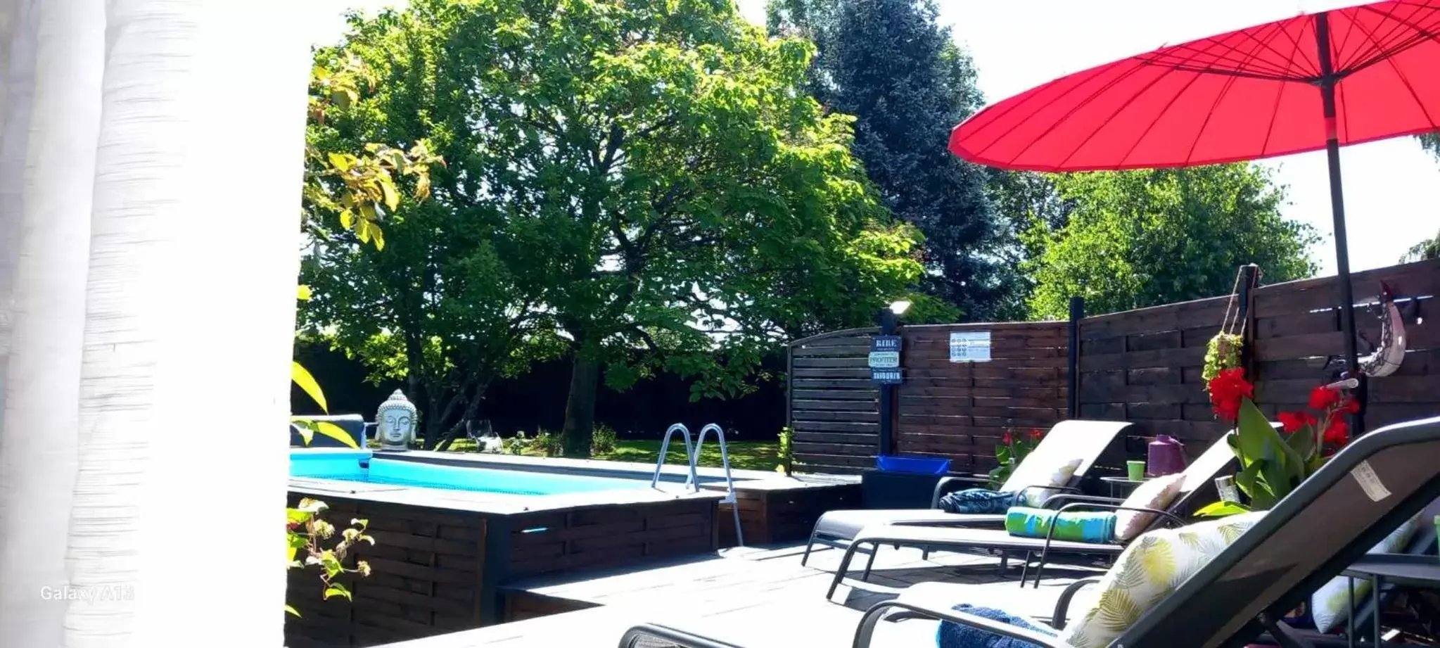 View (from property/room), Swimming Pool in Les Epinettes chambres d'hôtes