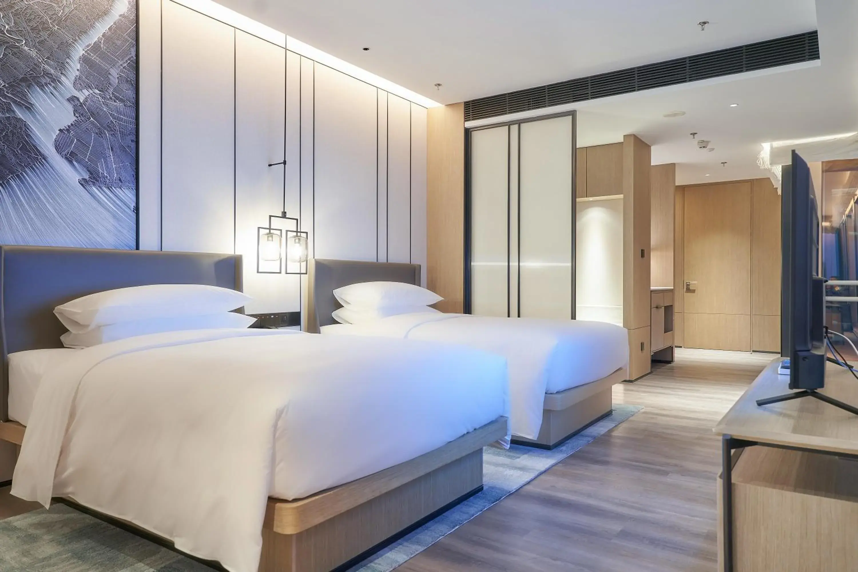 Bedroom, Bed in Changzhou Marriott Hotel Jintan
