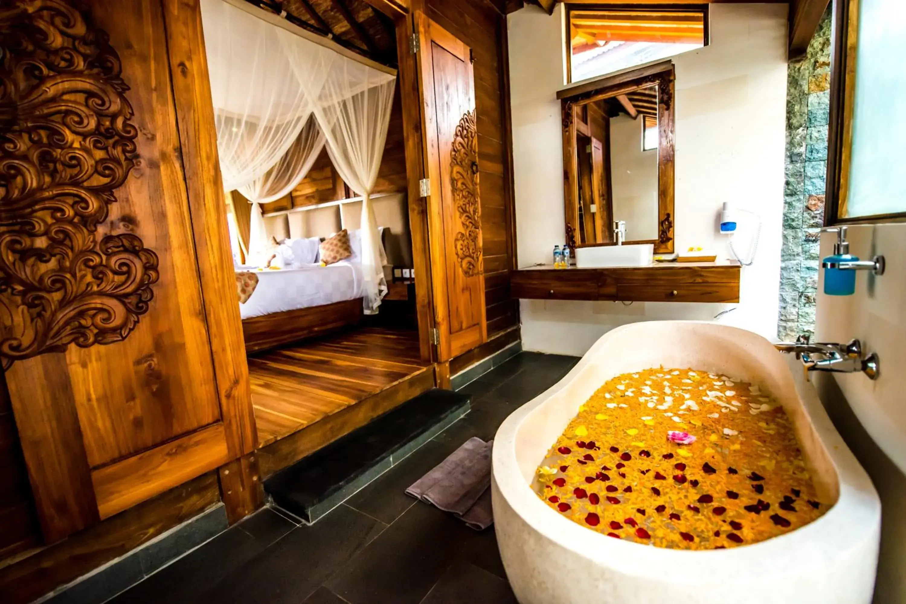 Bathroom, Bed in Puri Kobot