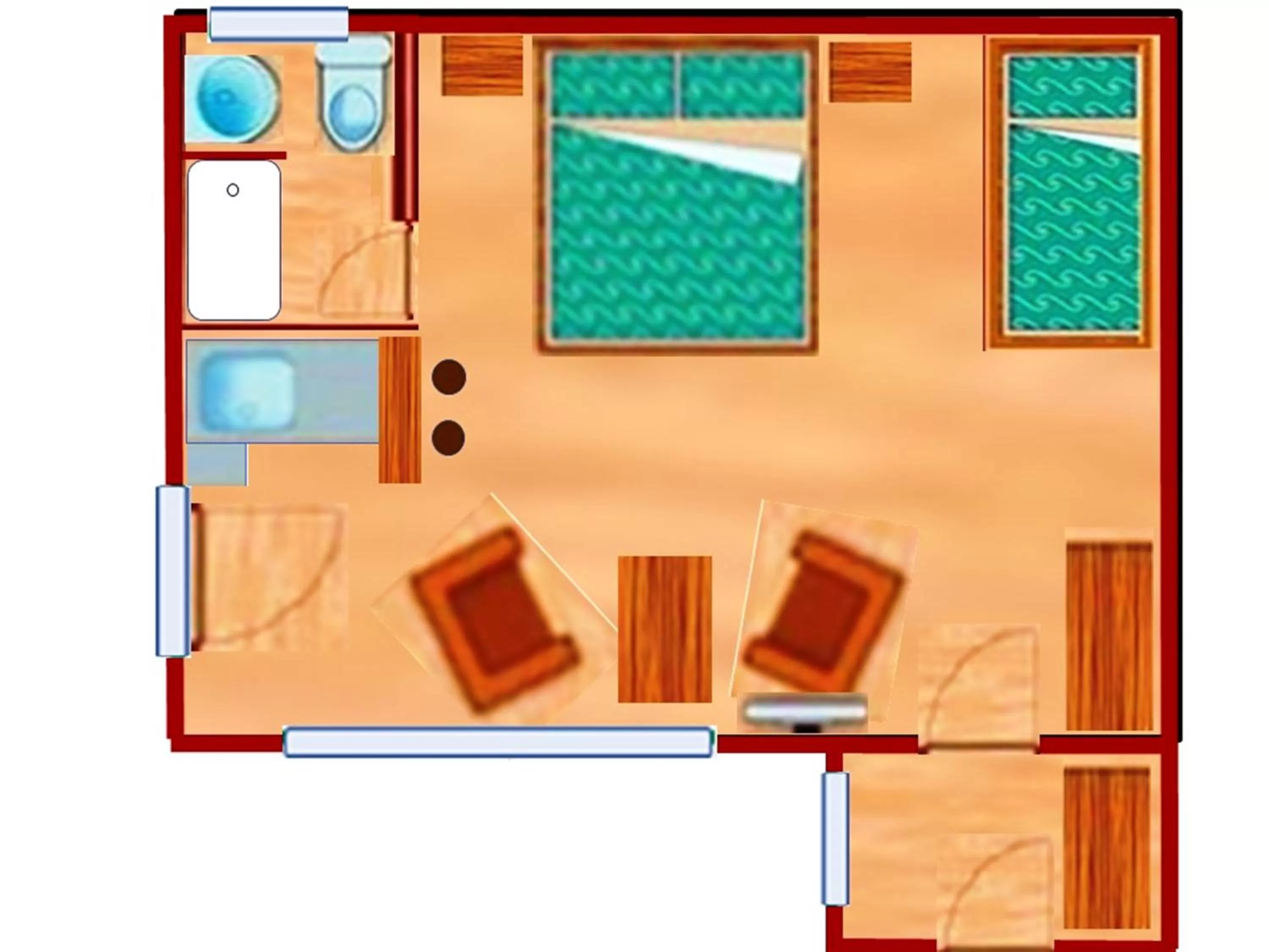 Floor Plan in Spa & Pool Apartment Hotel - Restaurant VILLA IVICA