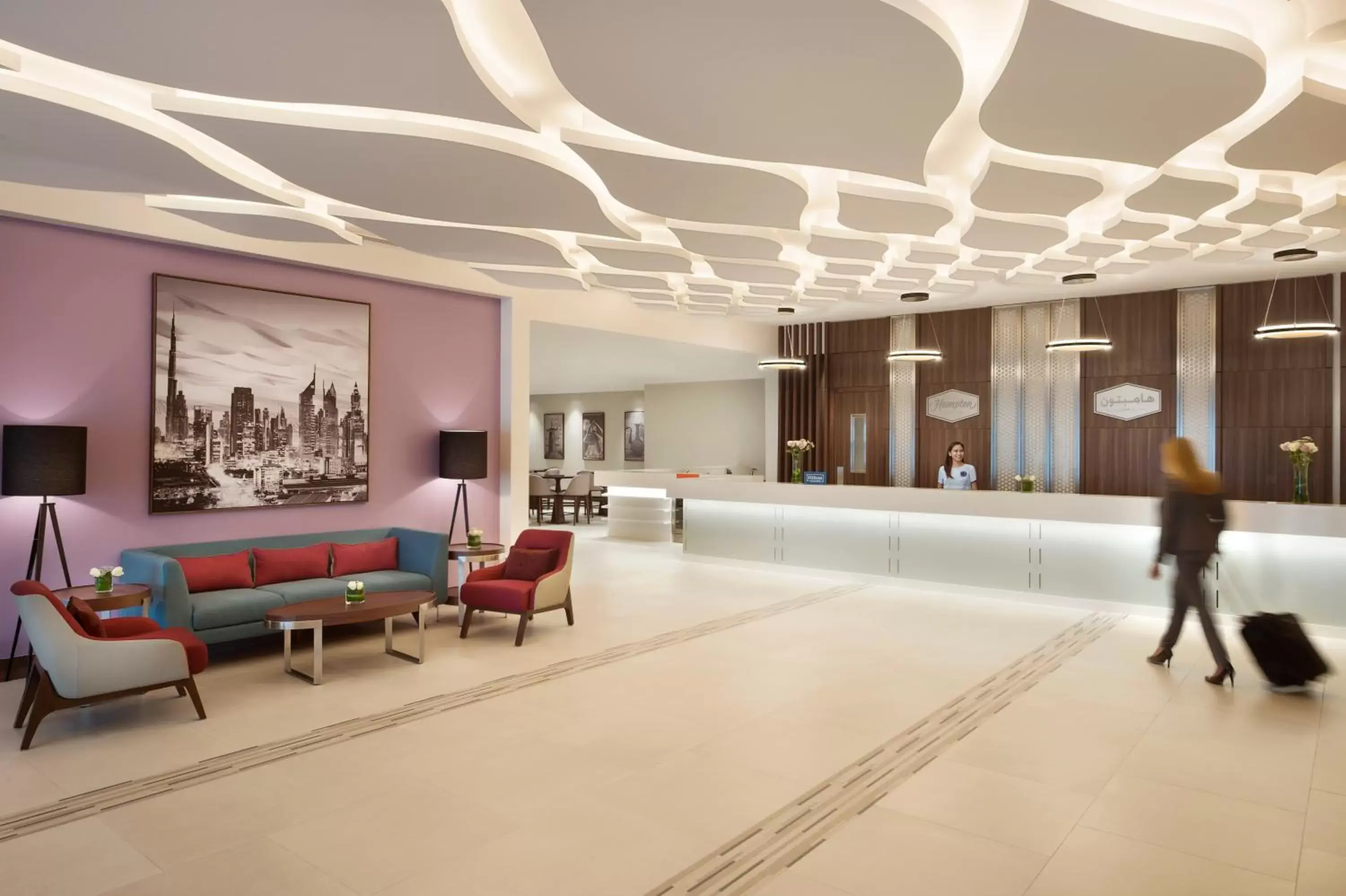 Property building, Lobby/Reception in Hampton By Hilton Dubai Airport