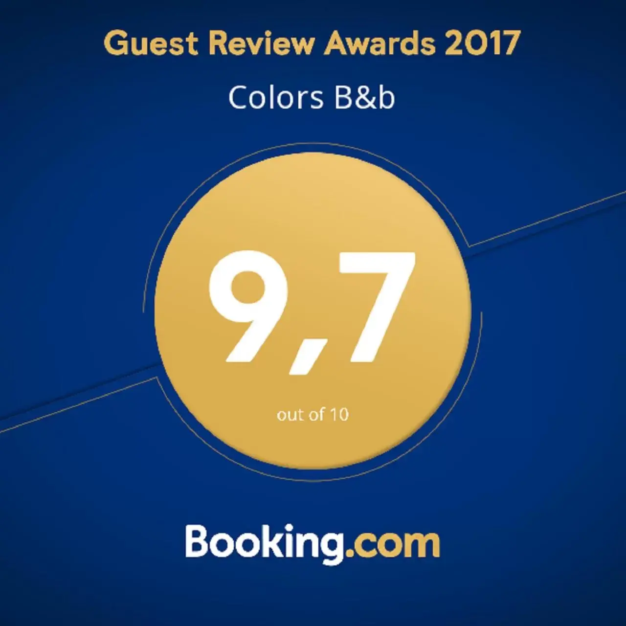 Certificate/Award in Colors B&B