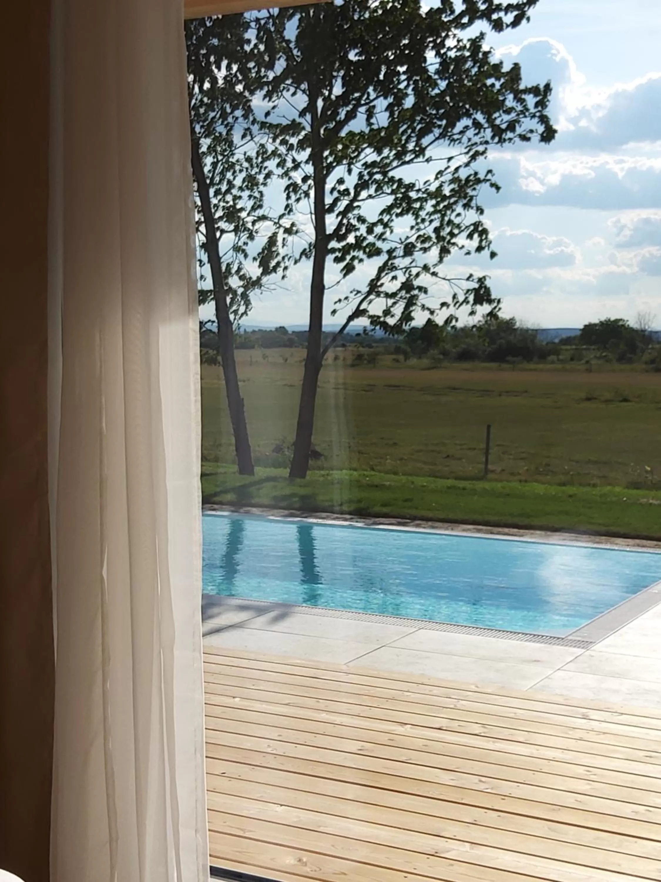 View (from property/room), Swimming Pool in Zimmerei - Landgasthaus Karlo