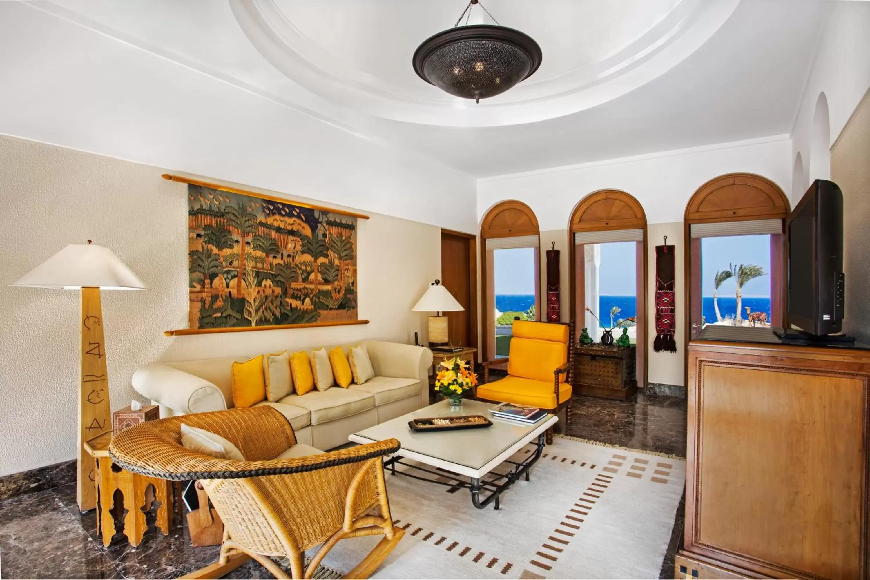 Living room, Seating Area in The Oberoi Beach Resort, Sahl Hasheesh