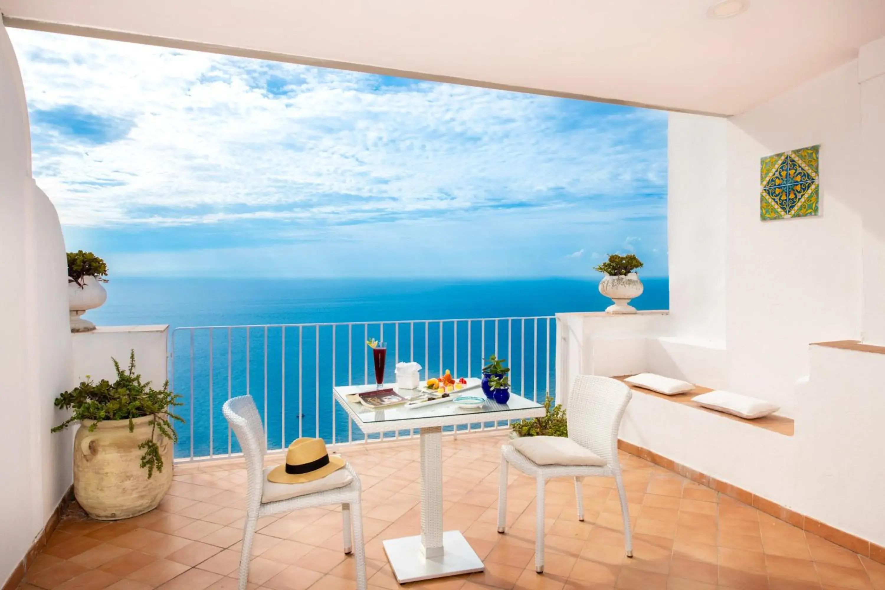 Patio, Sea View in Grand Hotel Tritone