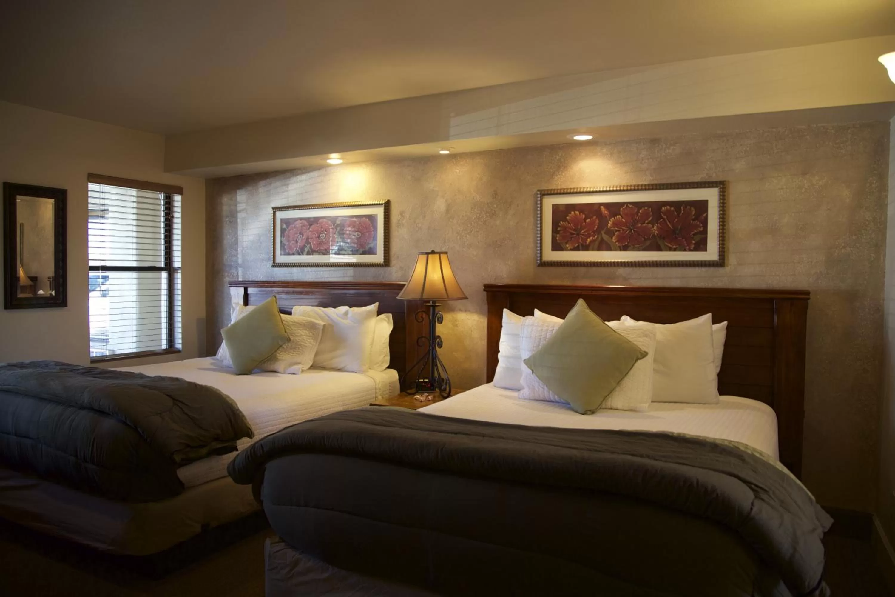 Bed in The Lodge on Route 66