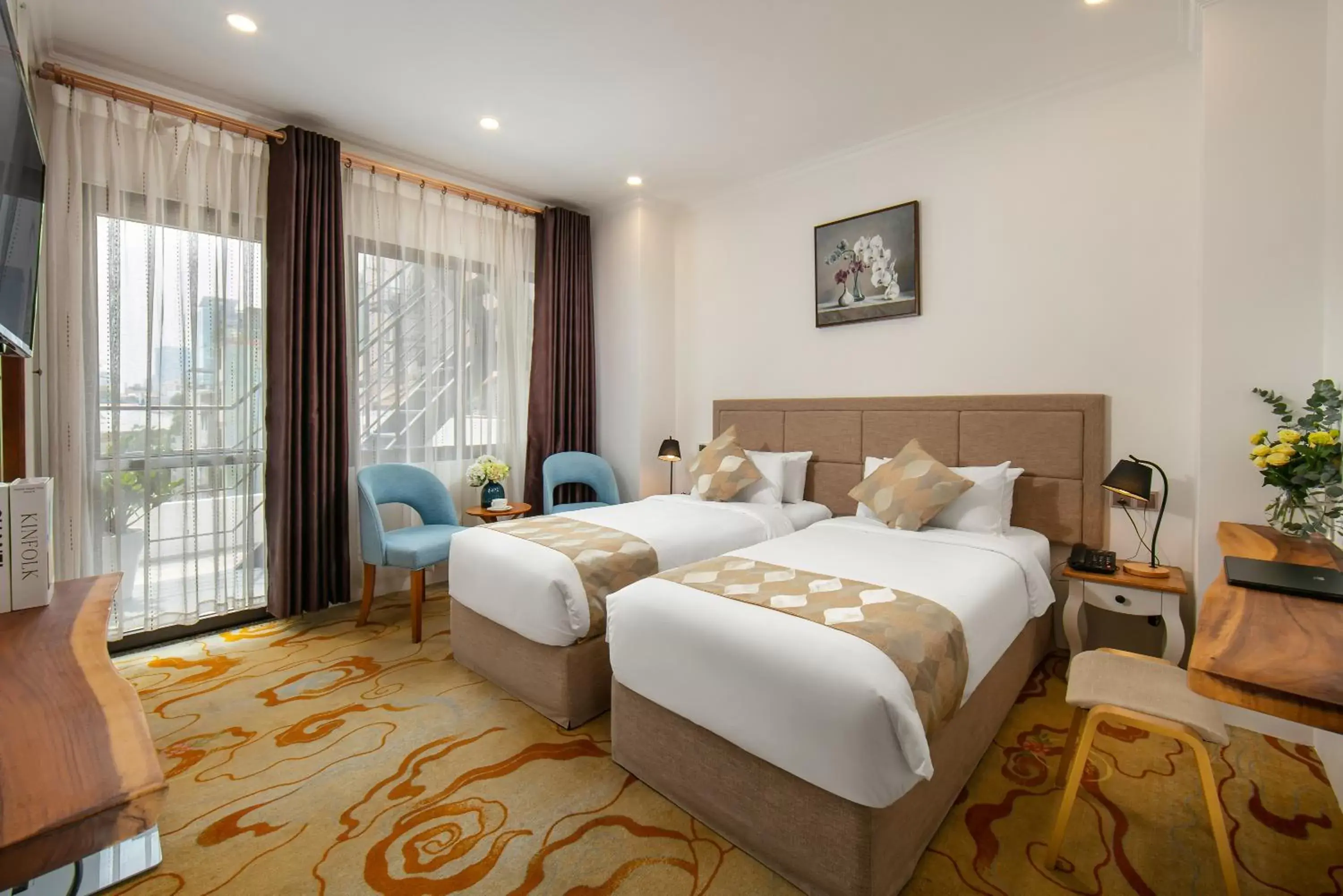 Bed in Nesta Hotel Saigon