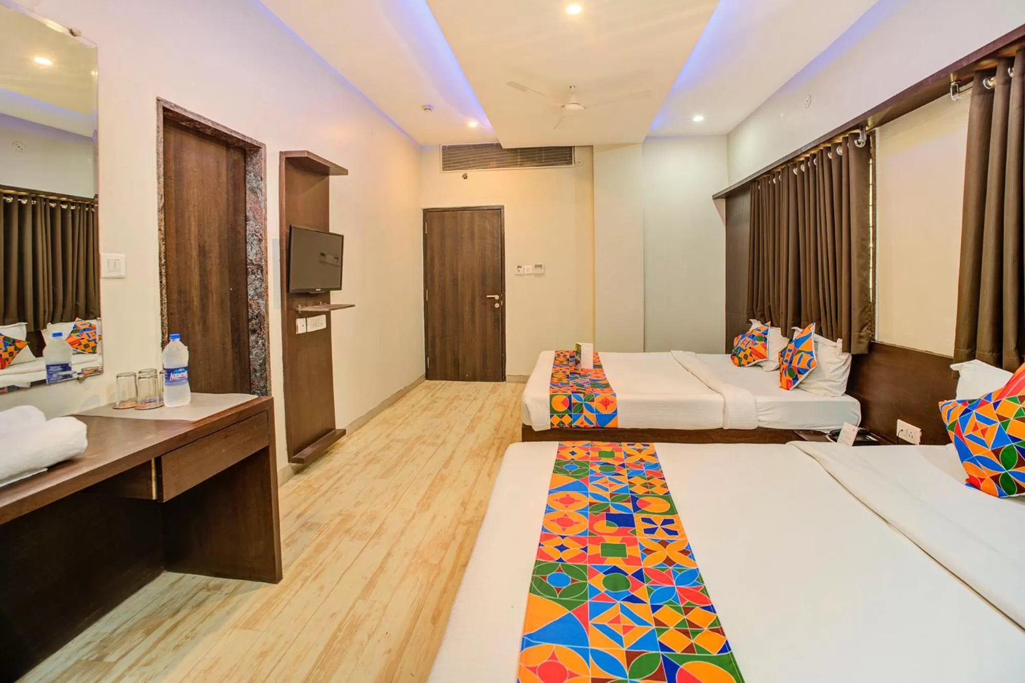 Bedroom, Bed in FabHotel Bee Town