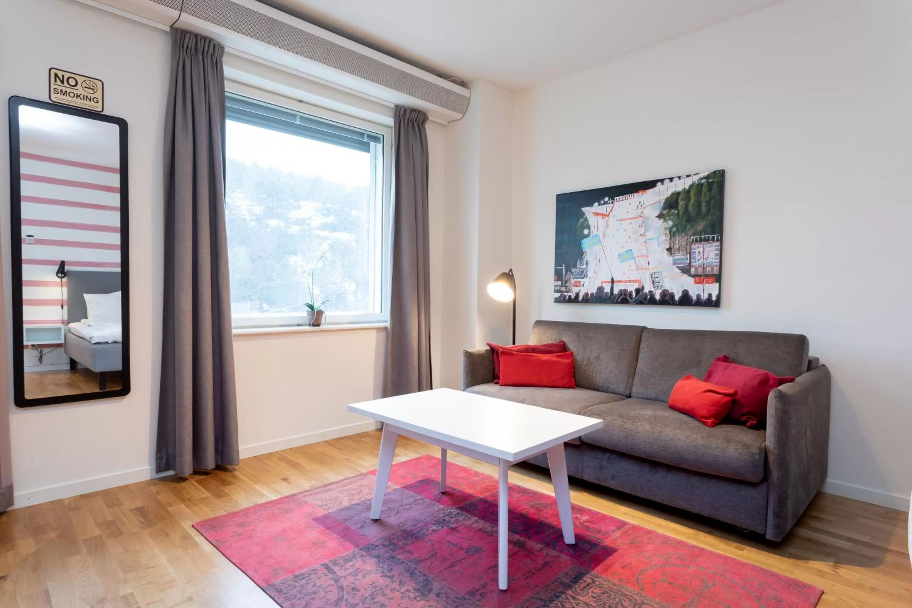 Living room in ApartDirect Hammarby Sjöstad