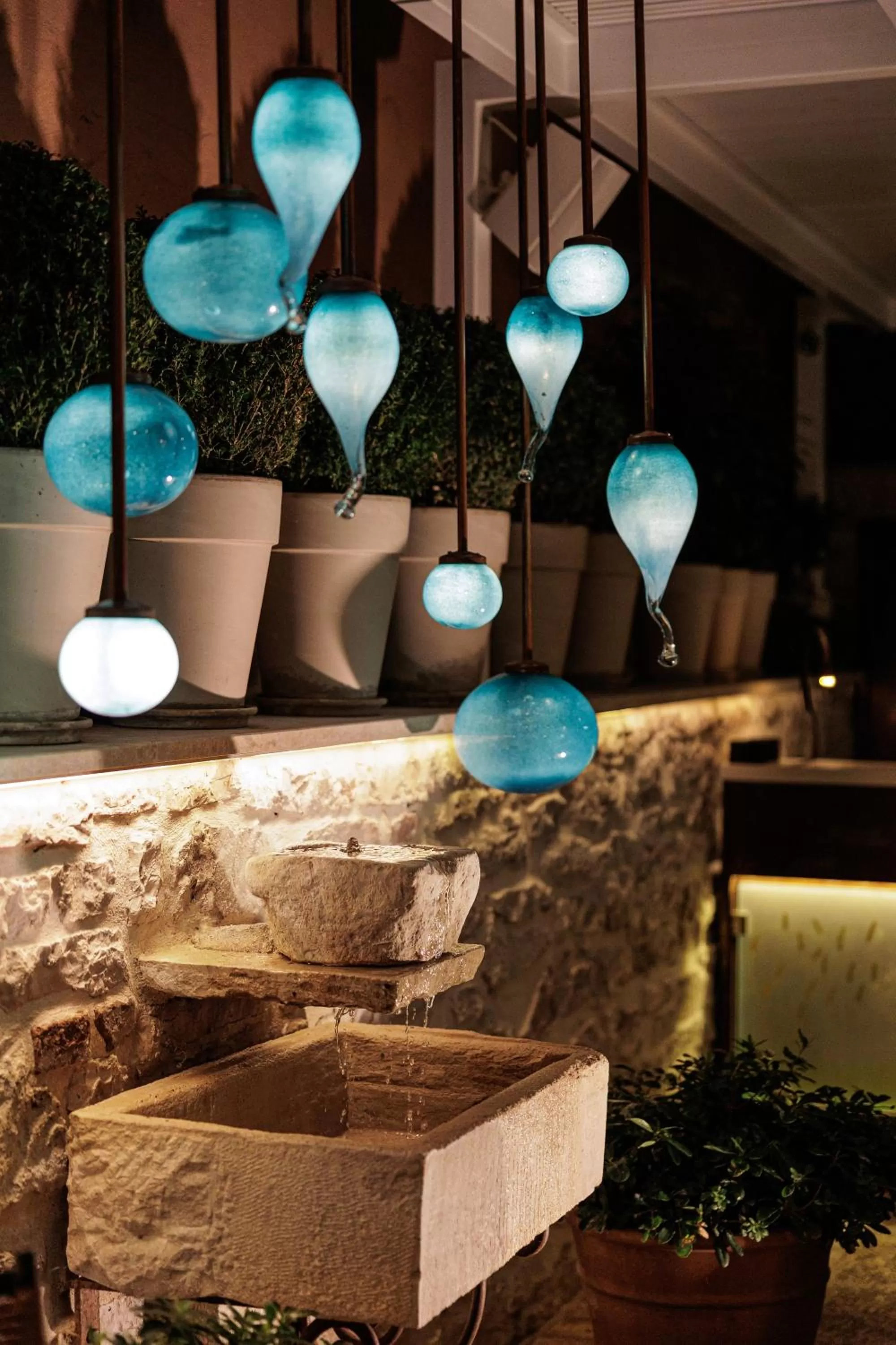 Decorative detail in Acanthus blue