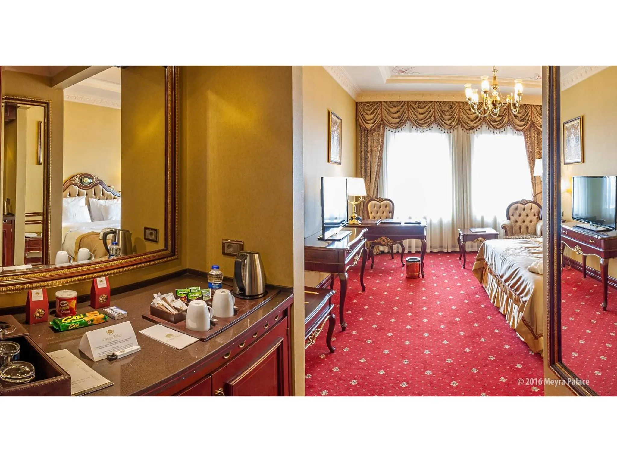 Kitchen or kitchenette, Bed in Meyra Palace