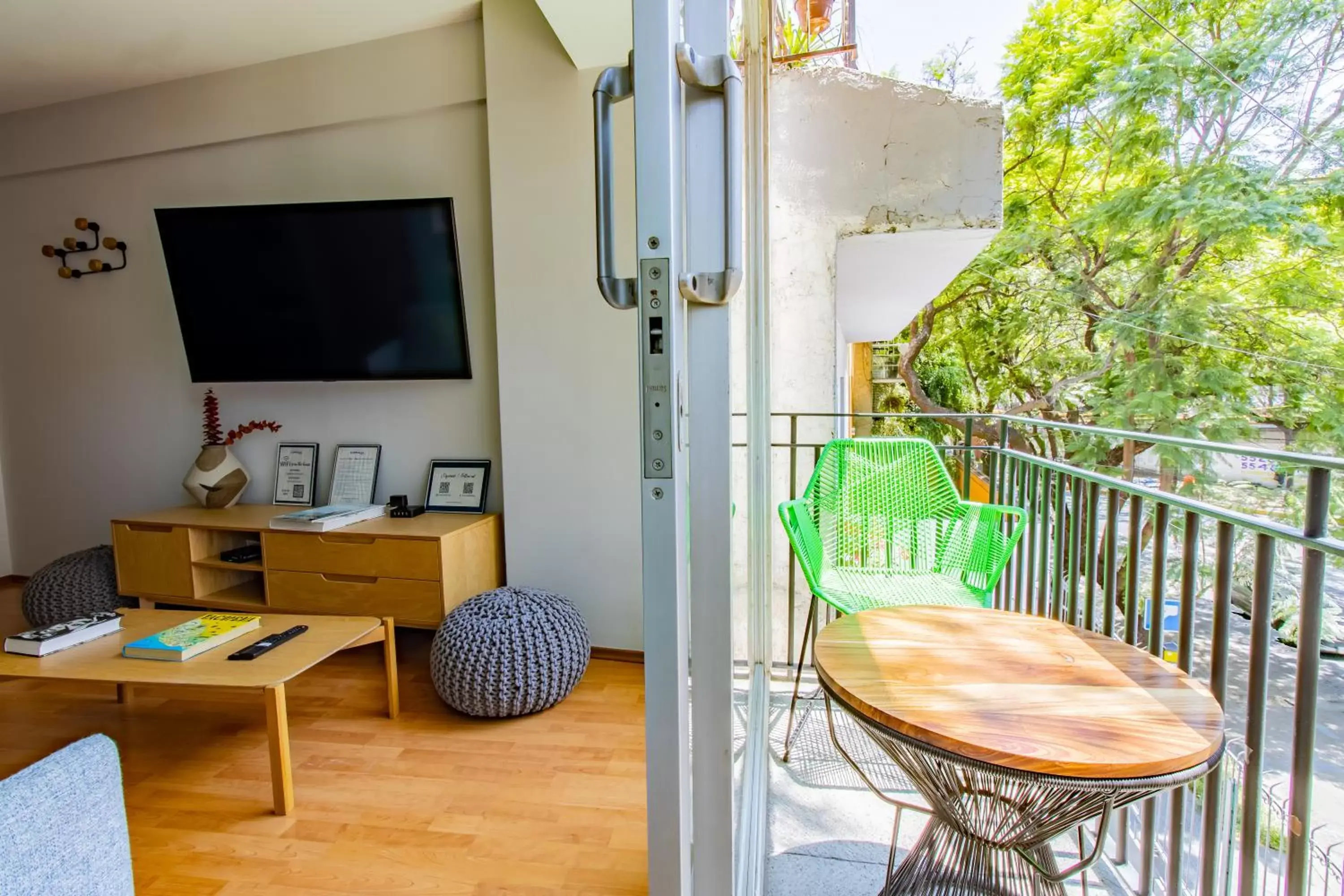 Balcony/Terrace, TV/Entertainment Center in Capitalia - Apartments - Anzures
