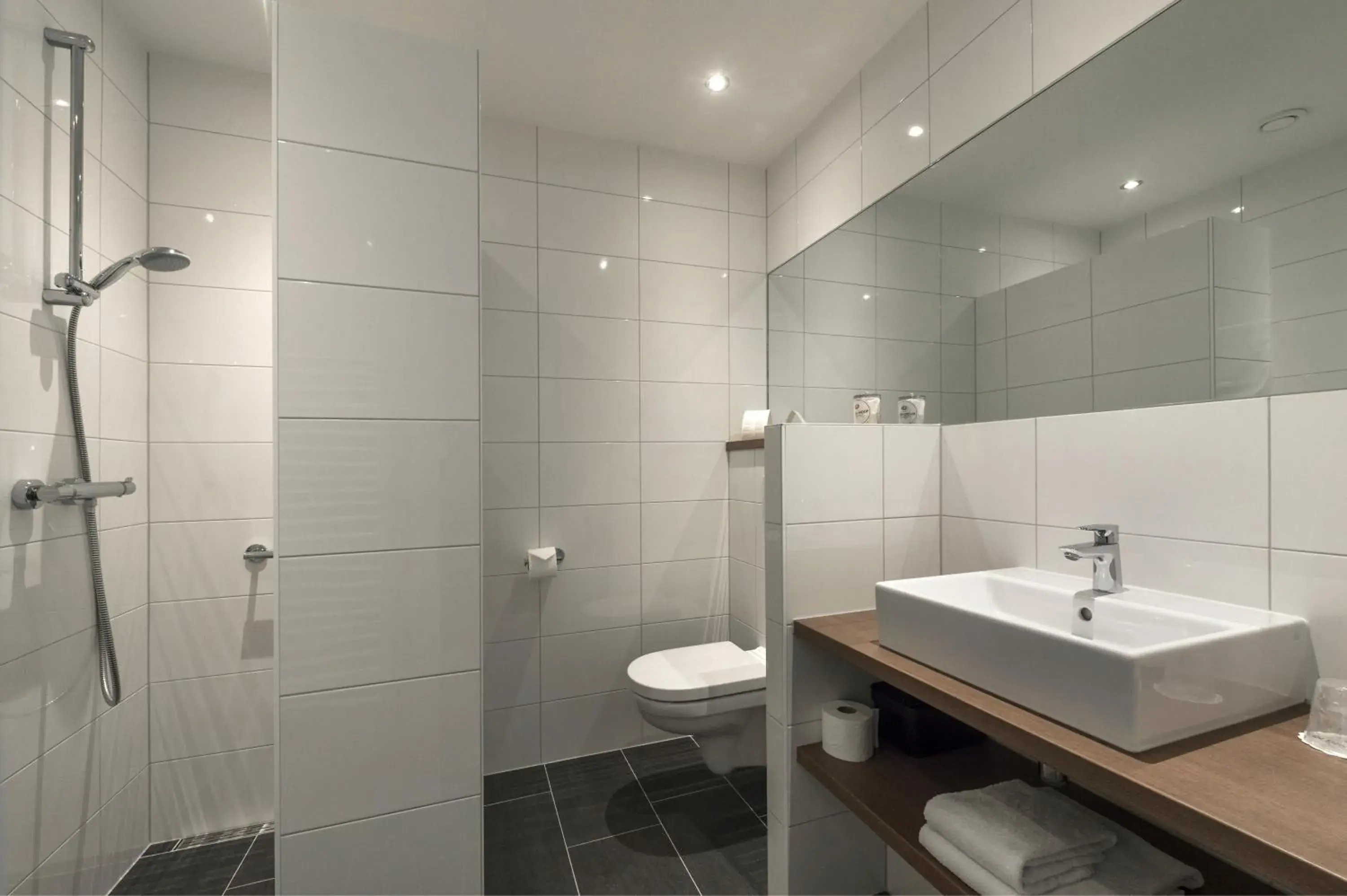 Shower, Bathroom in Hotel Restaurant in den Hoof