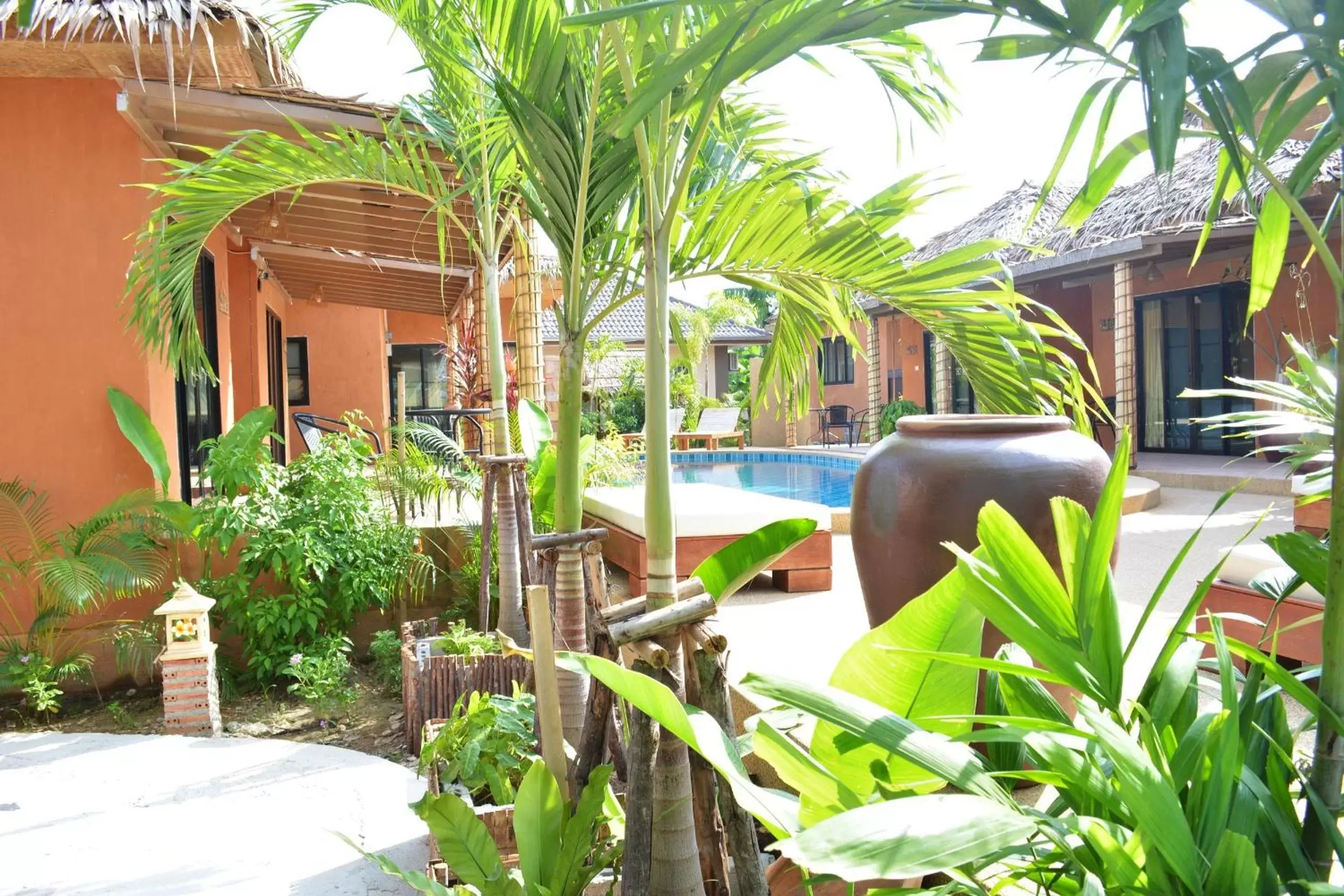 Balcony/Terrace, Swimming Pool in Panisara Pool Villa Resort Huahin