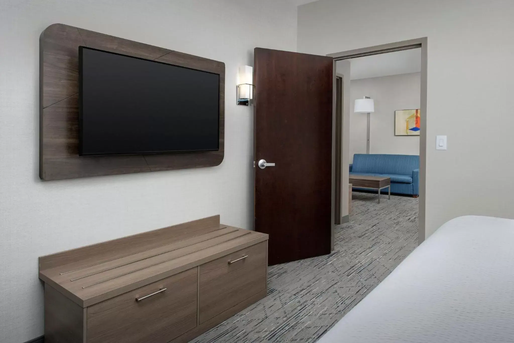 Photo of the whole room, TV/Entertainment Center in Holiday Inn Express Hotel & Suites Knoxville-Clinton, an IHG Hotel