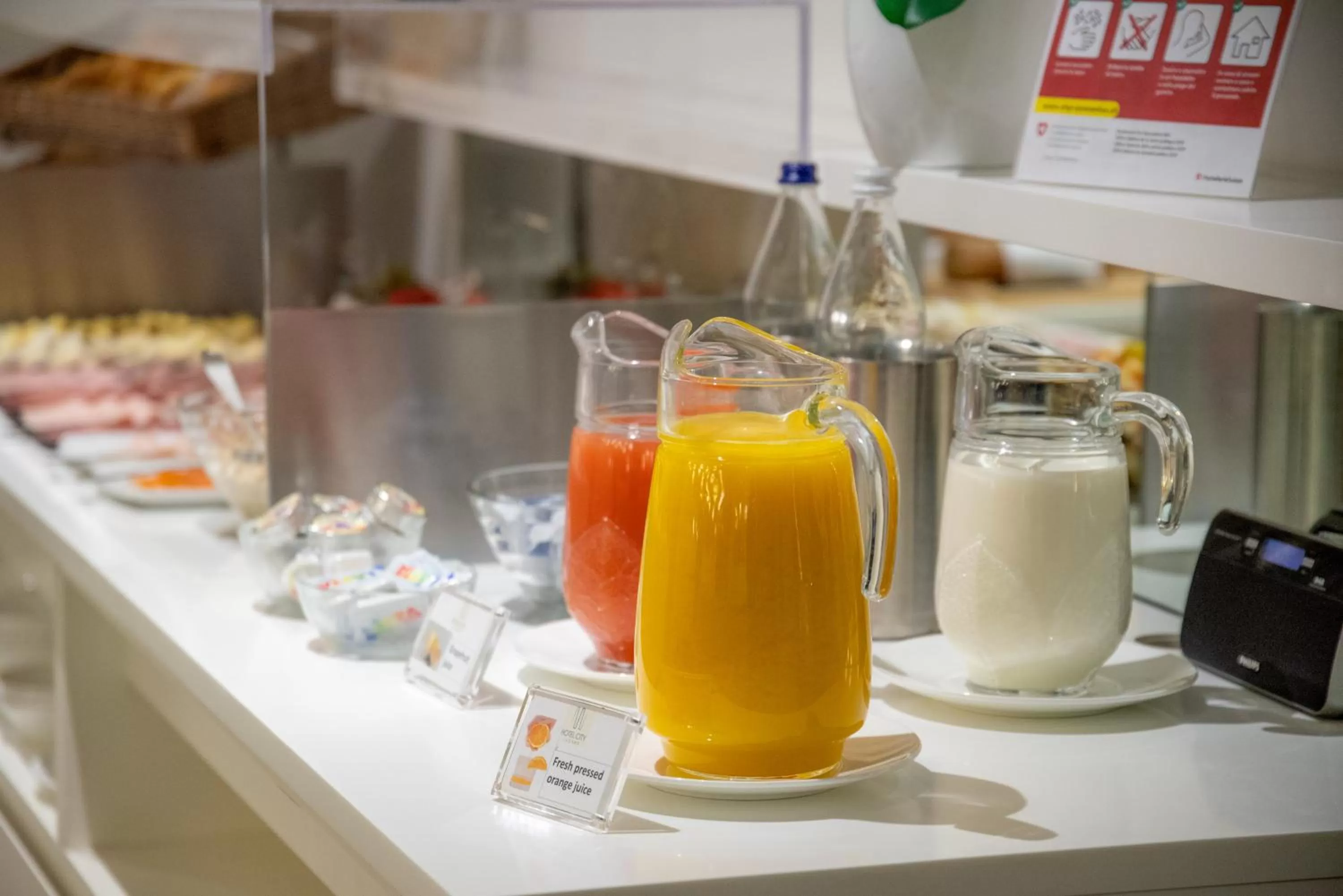 Food and drinks in Hotel City Lugano