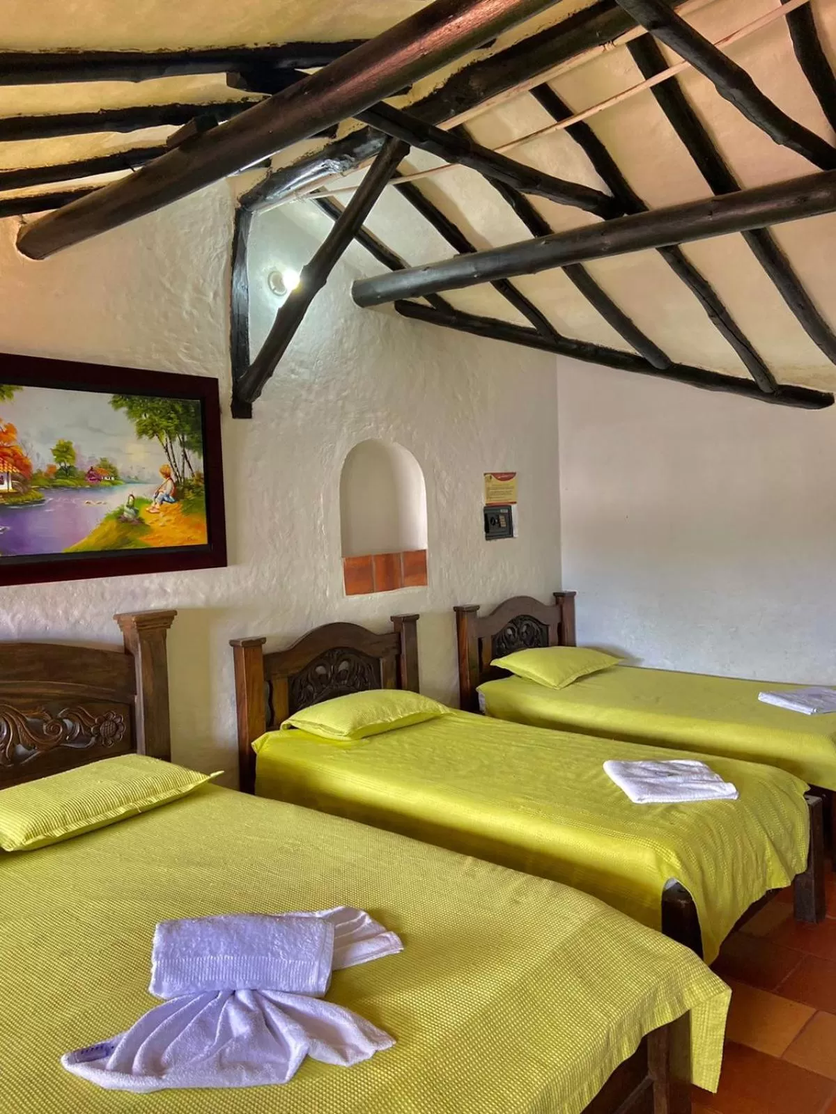 Bed in Hotel Hacienda Santa Barbara