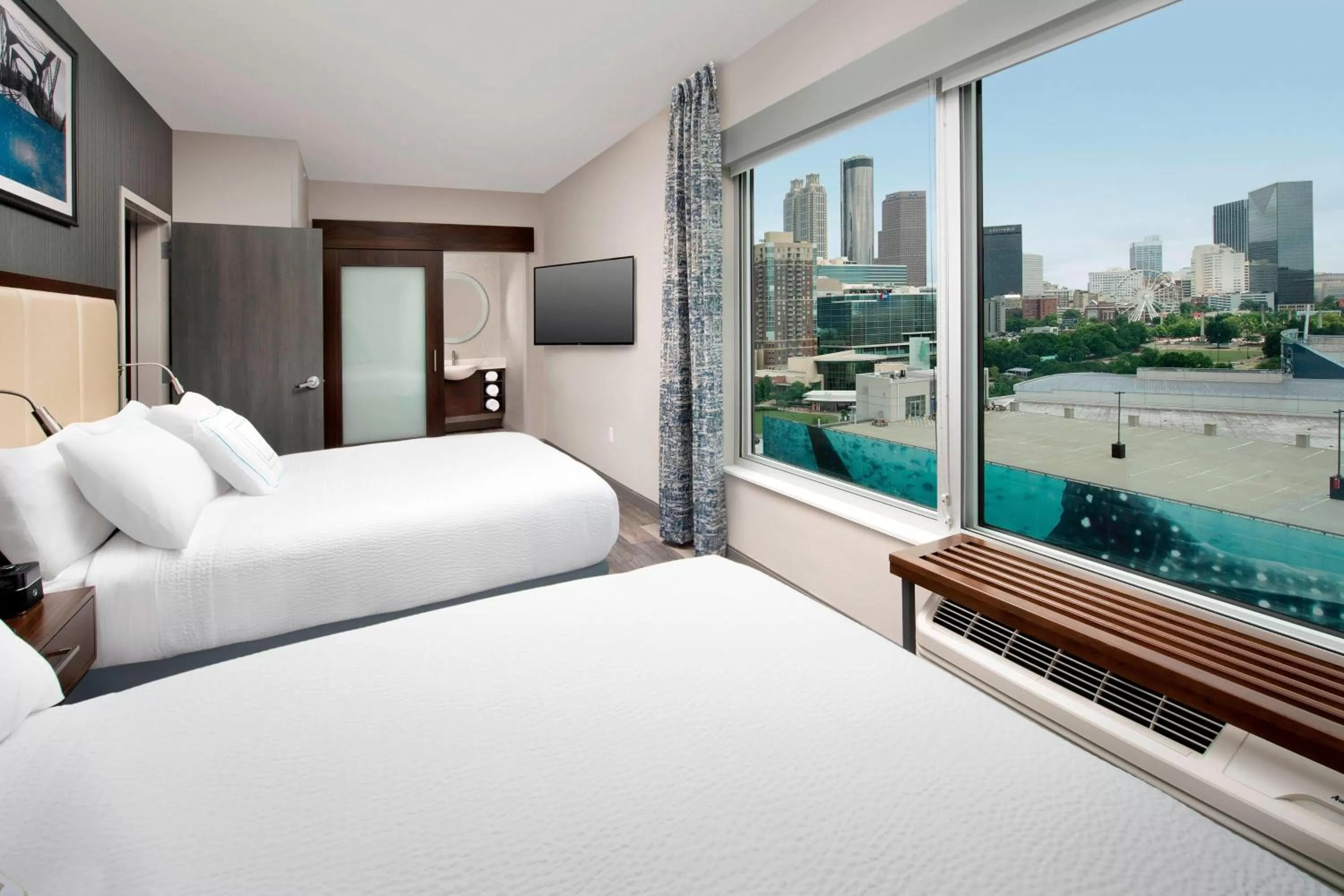 Bedroom, Bed in SpringHill Suites by Marriott Atlanta Downtown