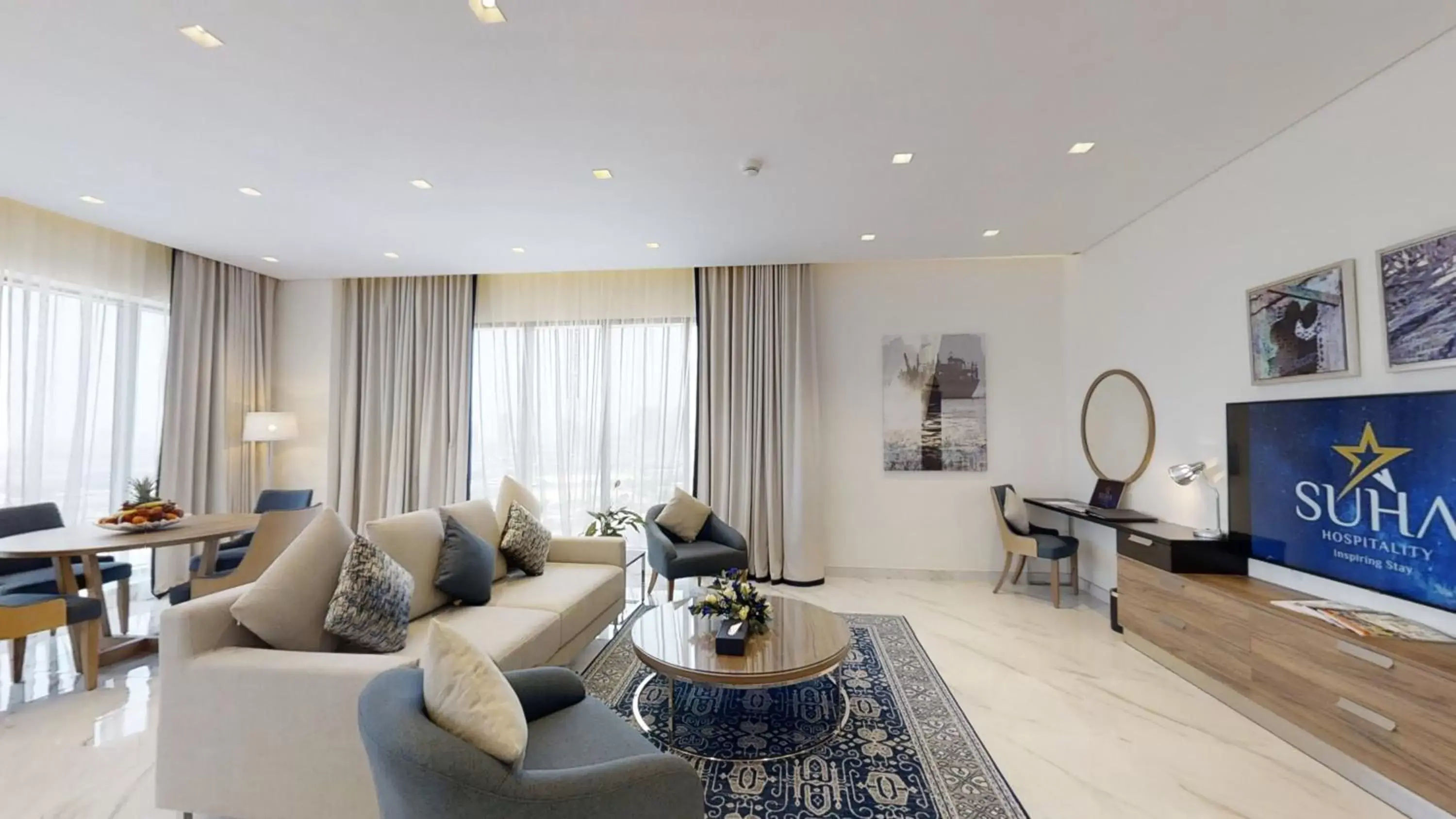 Living room, Seating Area in Suha Mina Rashid Hotel Apartments