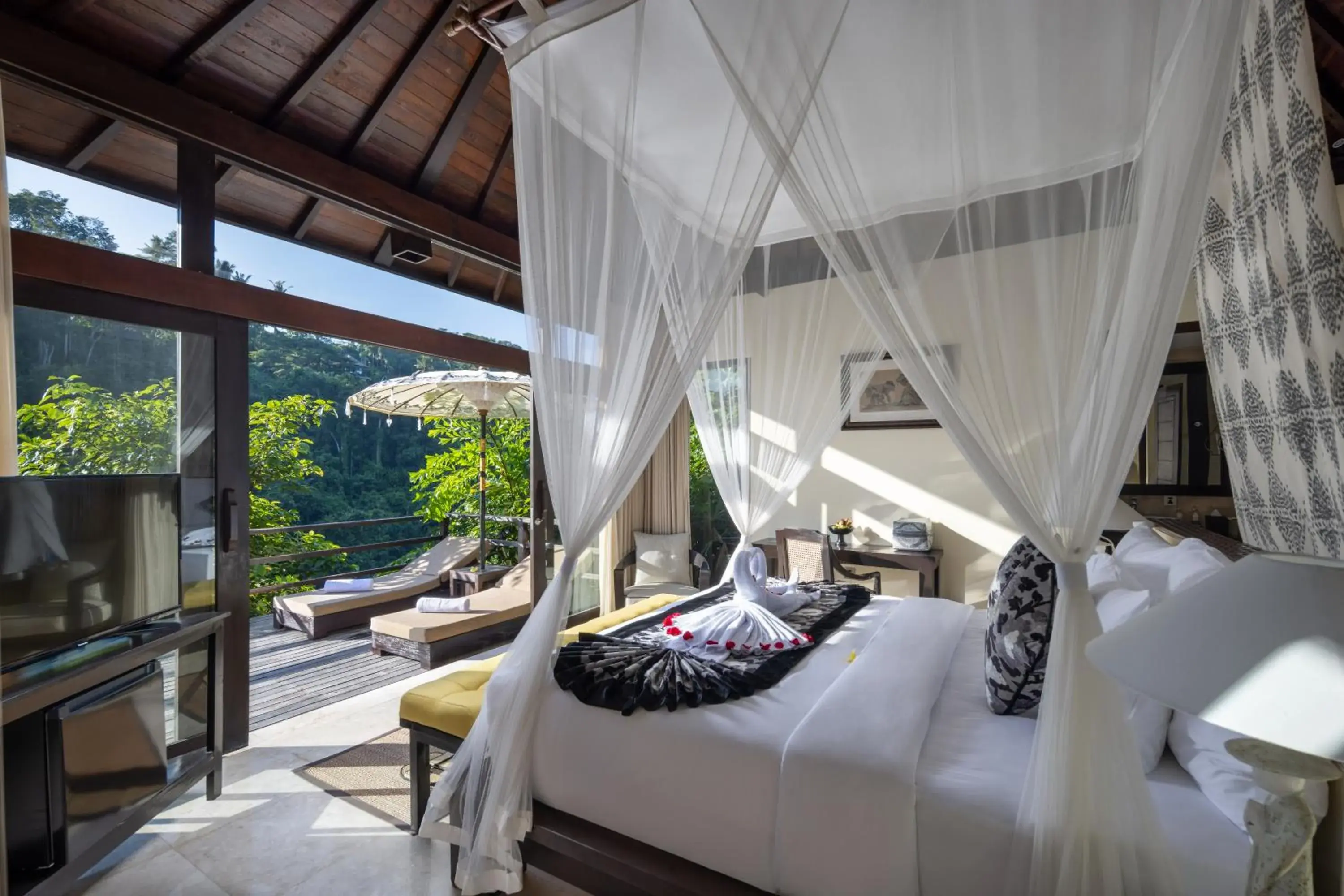 Bedroom, Bed in The Kayon Valley Resort