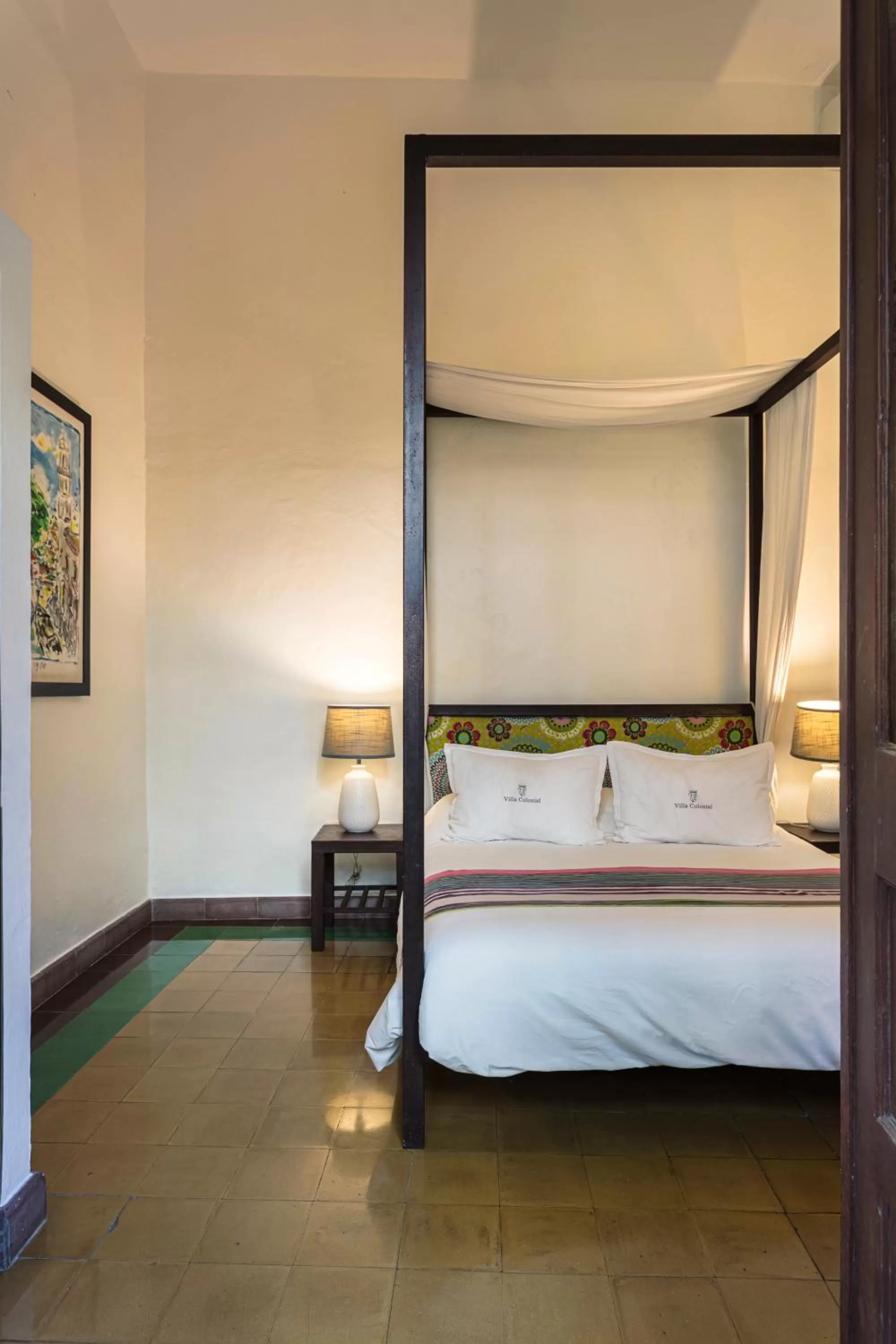 Bed in Hotel Villa Colonial