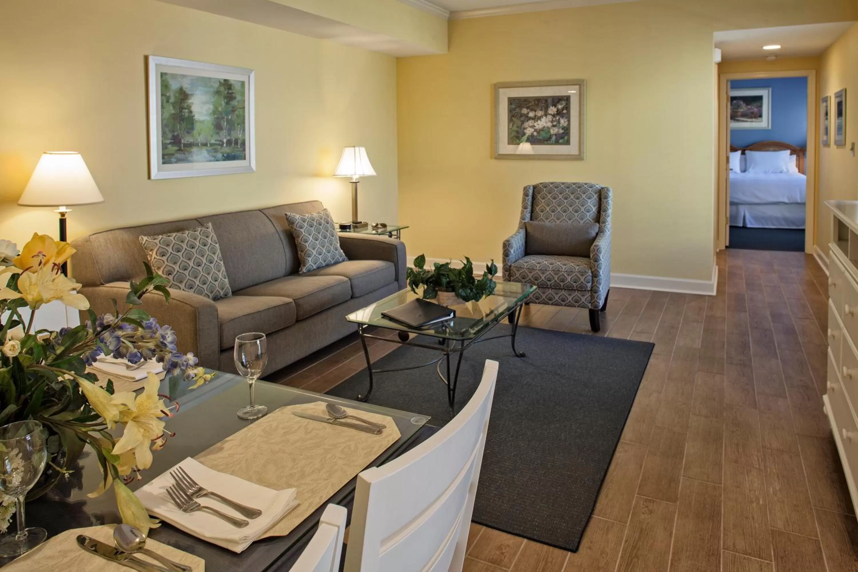 Living room in Waterside by Spinnaker Resorts